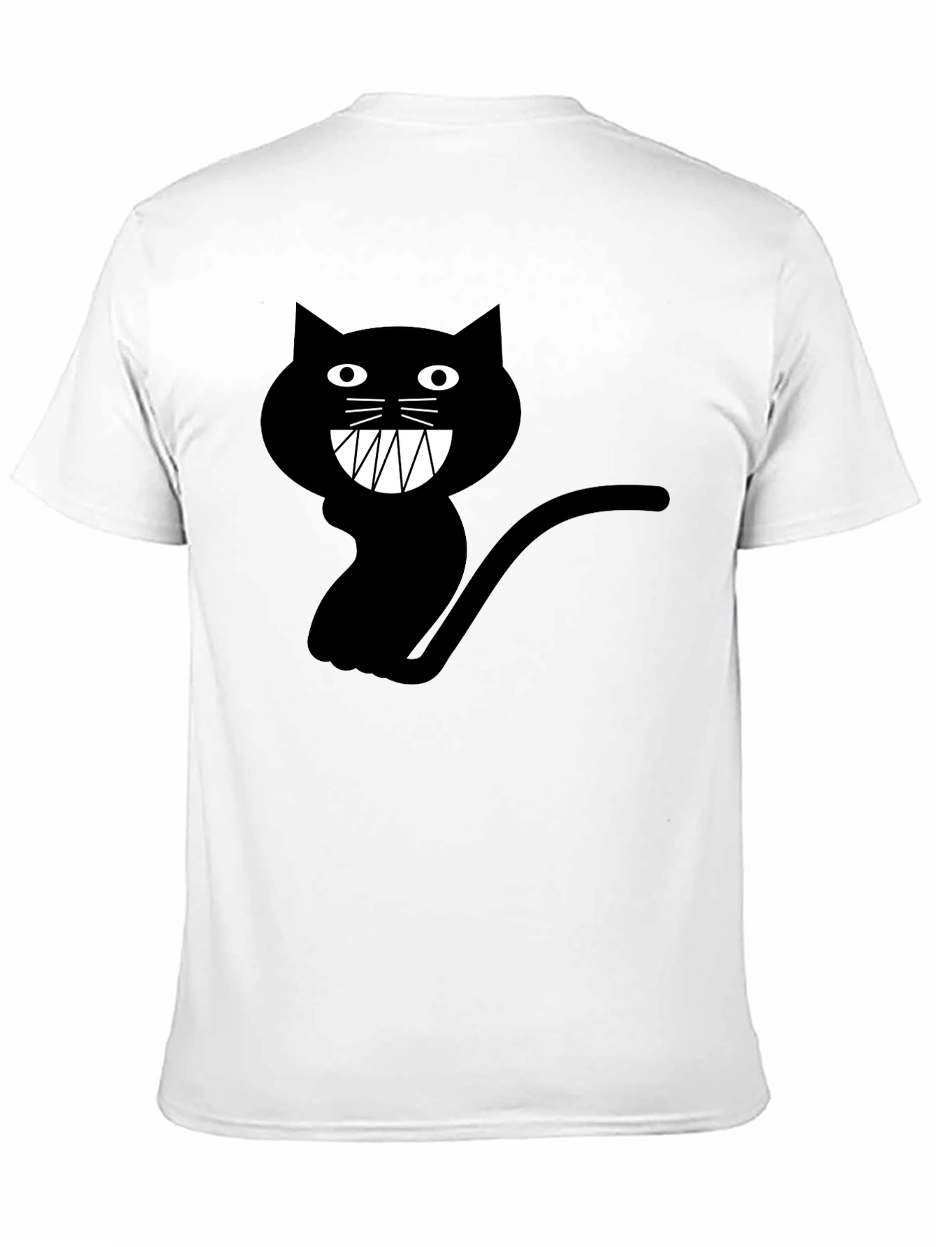 Mens Black Cat Graphic T-Shirt