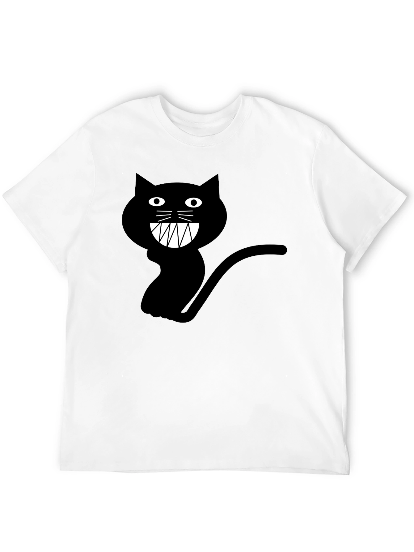 Mens Black Cat Graphic T-Shirt