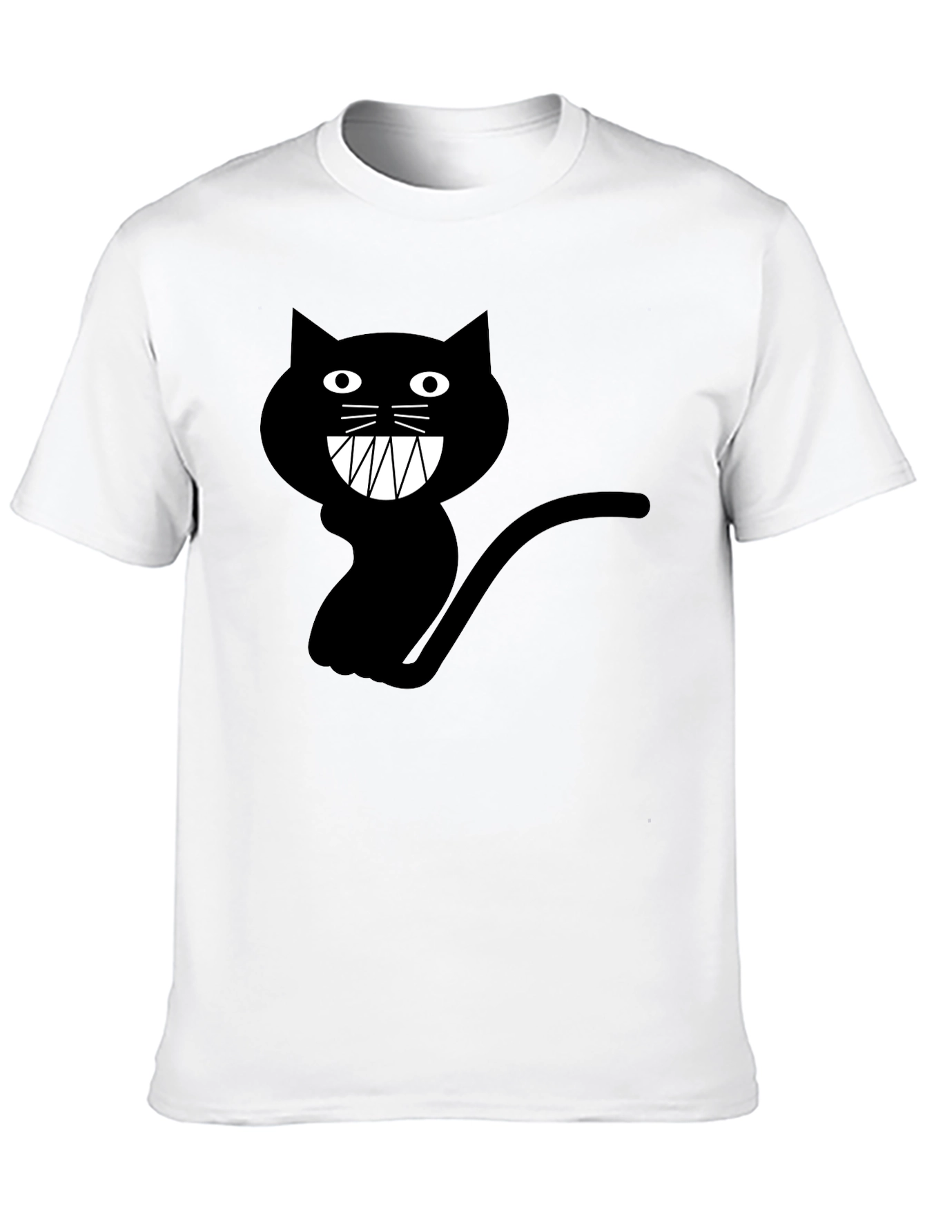 Mens Black Cat Graphic T-Shirt