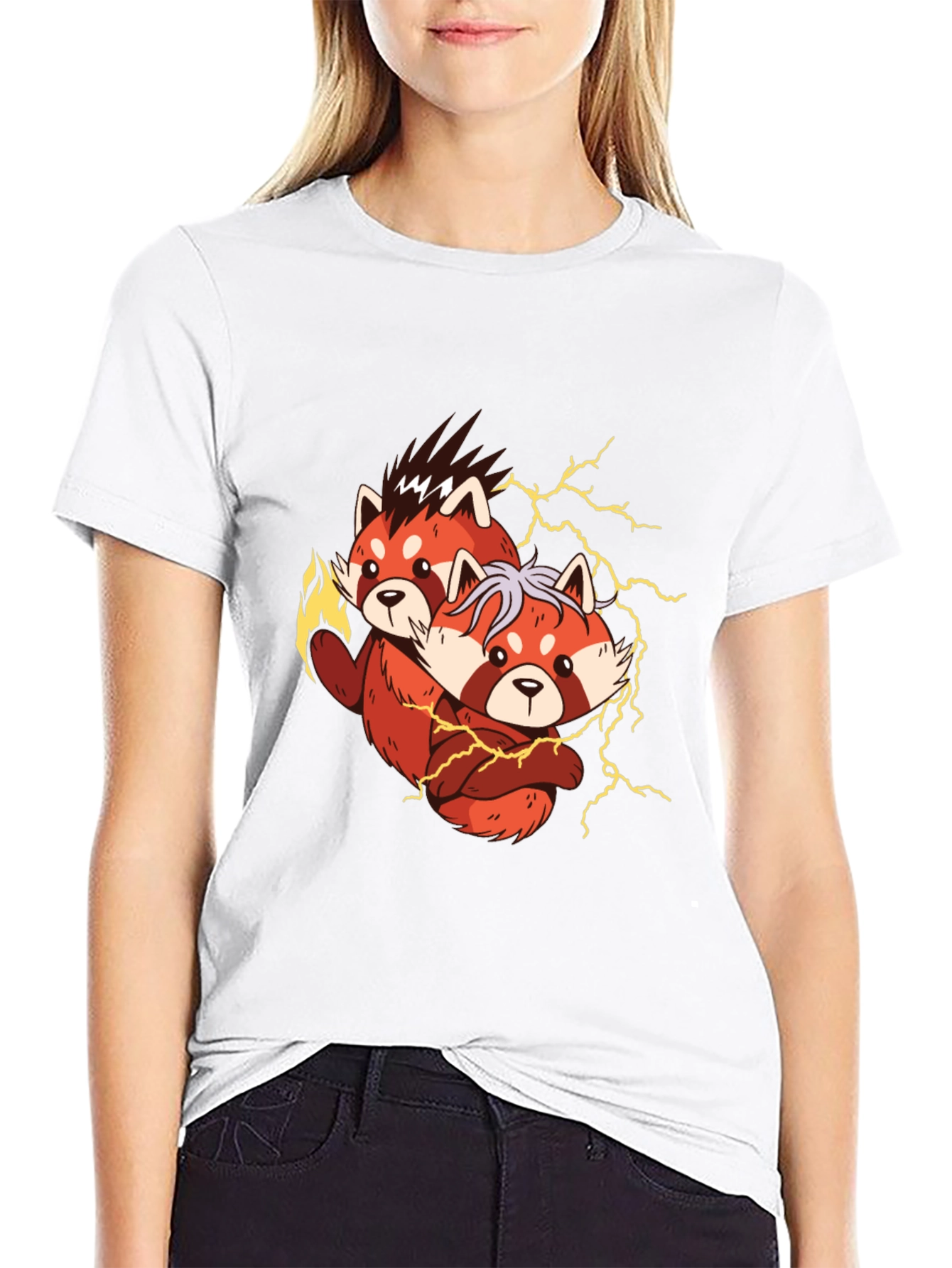 Red Panda Duo T-Shirt - Electric Style!