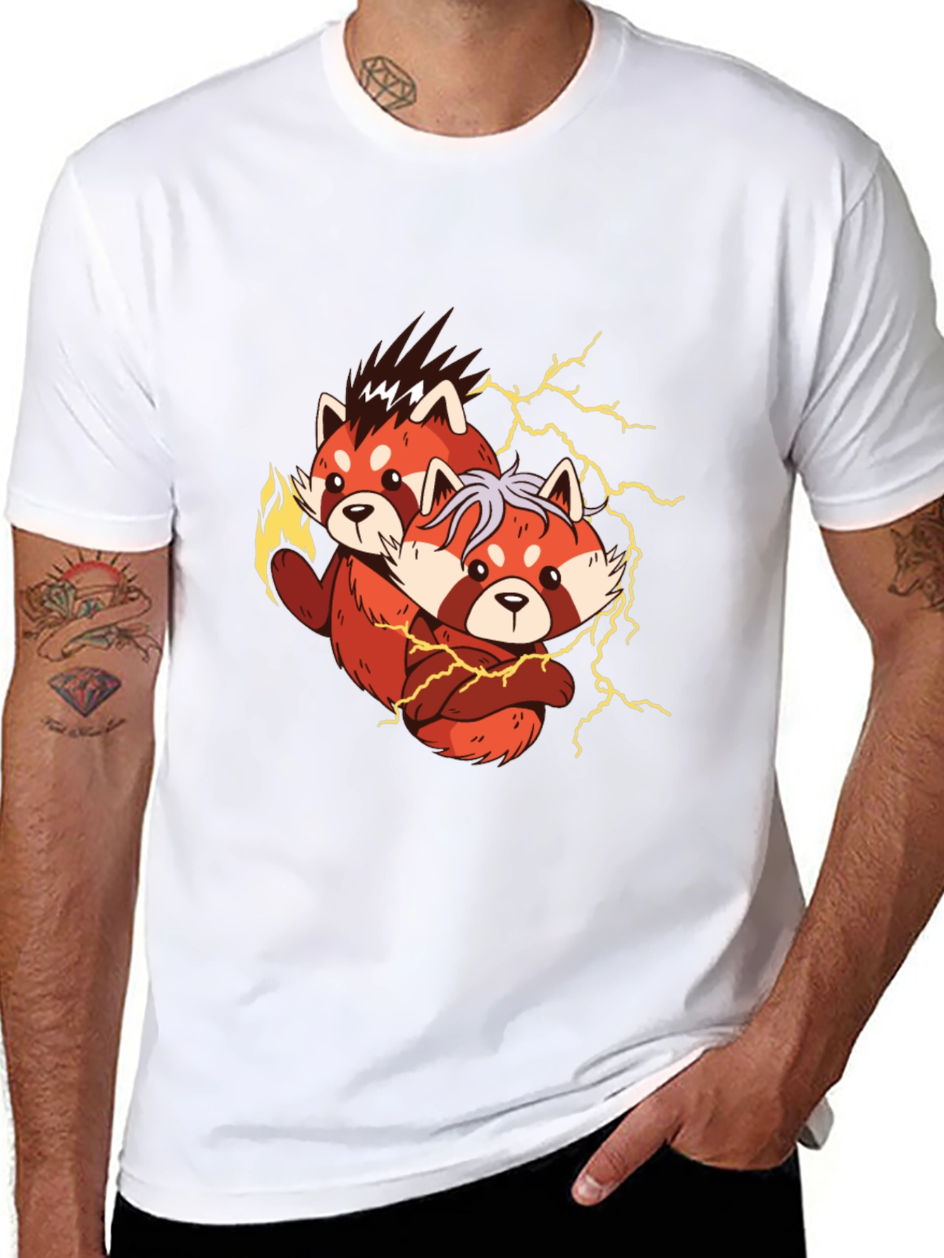Red Panda Duo T-Shirt - Electric Style!