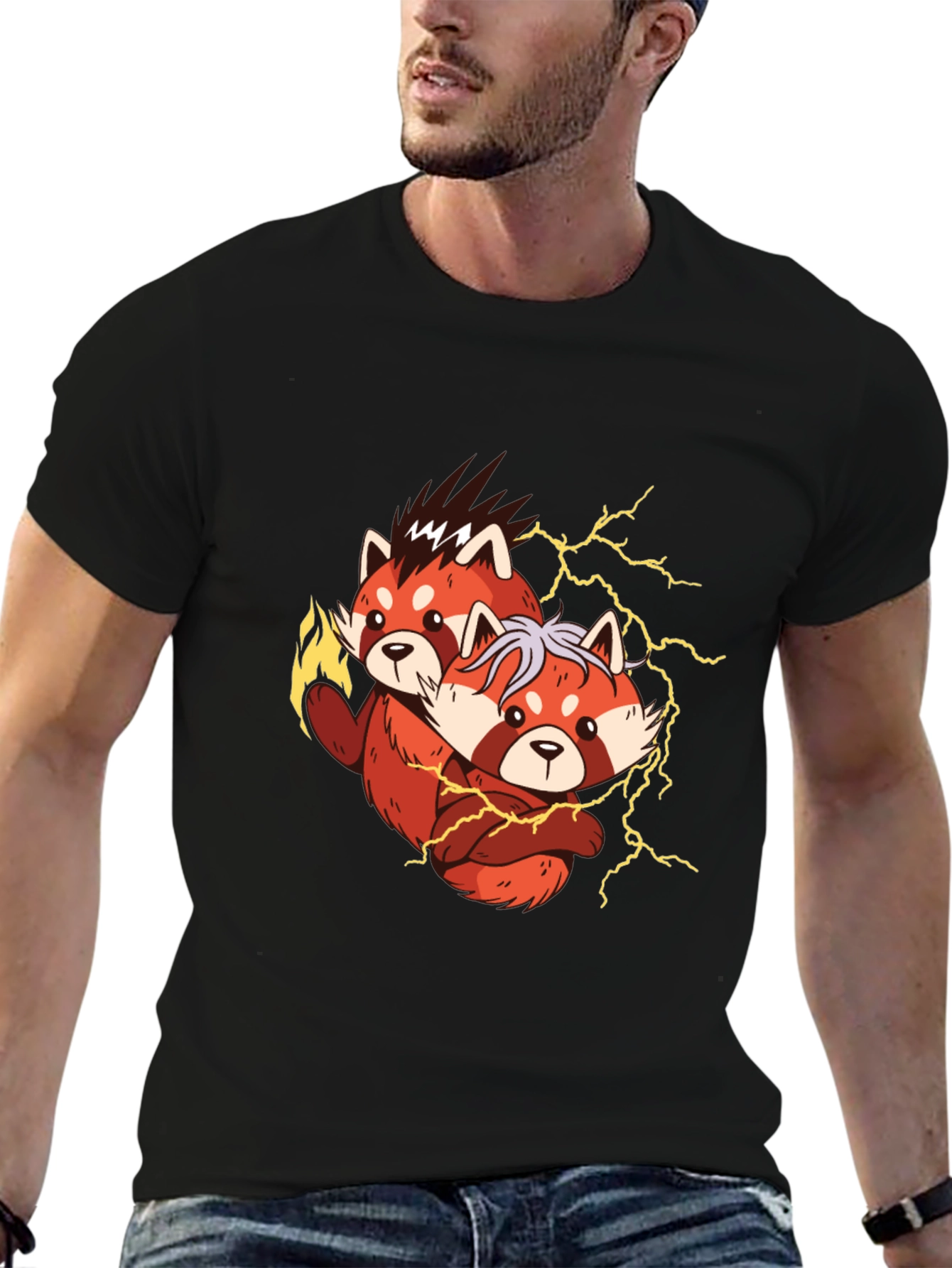 Red Panda Duo T-Shirt - Electric Style!