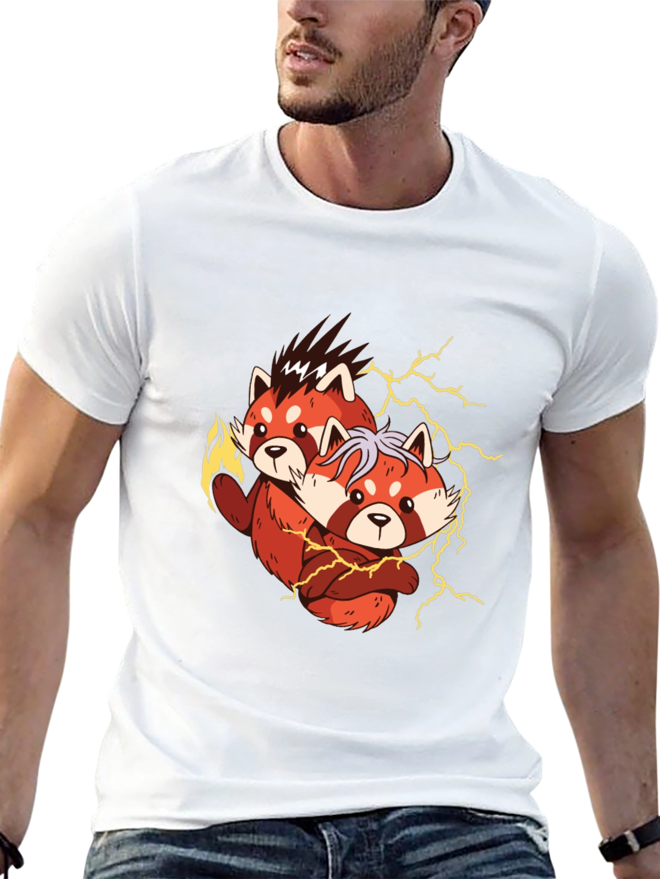 Red Panda Duo T-Shirt - Electric Style!