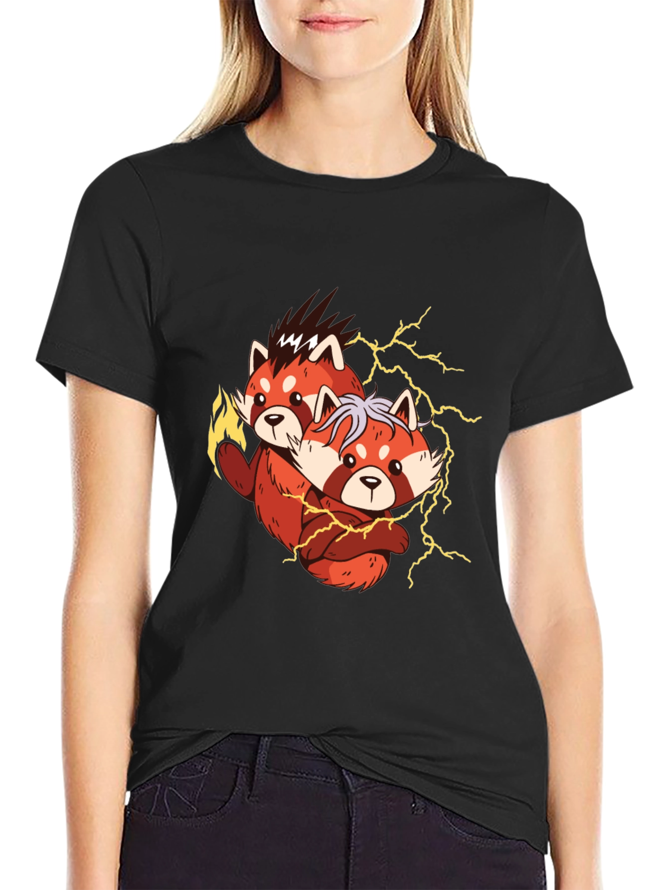 Red Panda Duo T-Shirt - Electric Style!