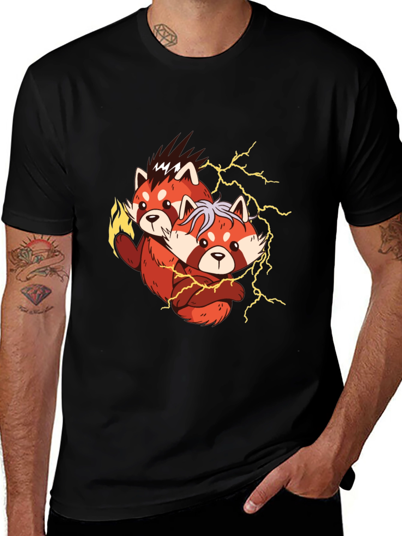 Red Panda Duo T-Shirt - Electric Style!
