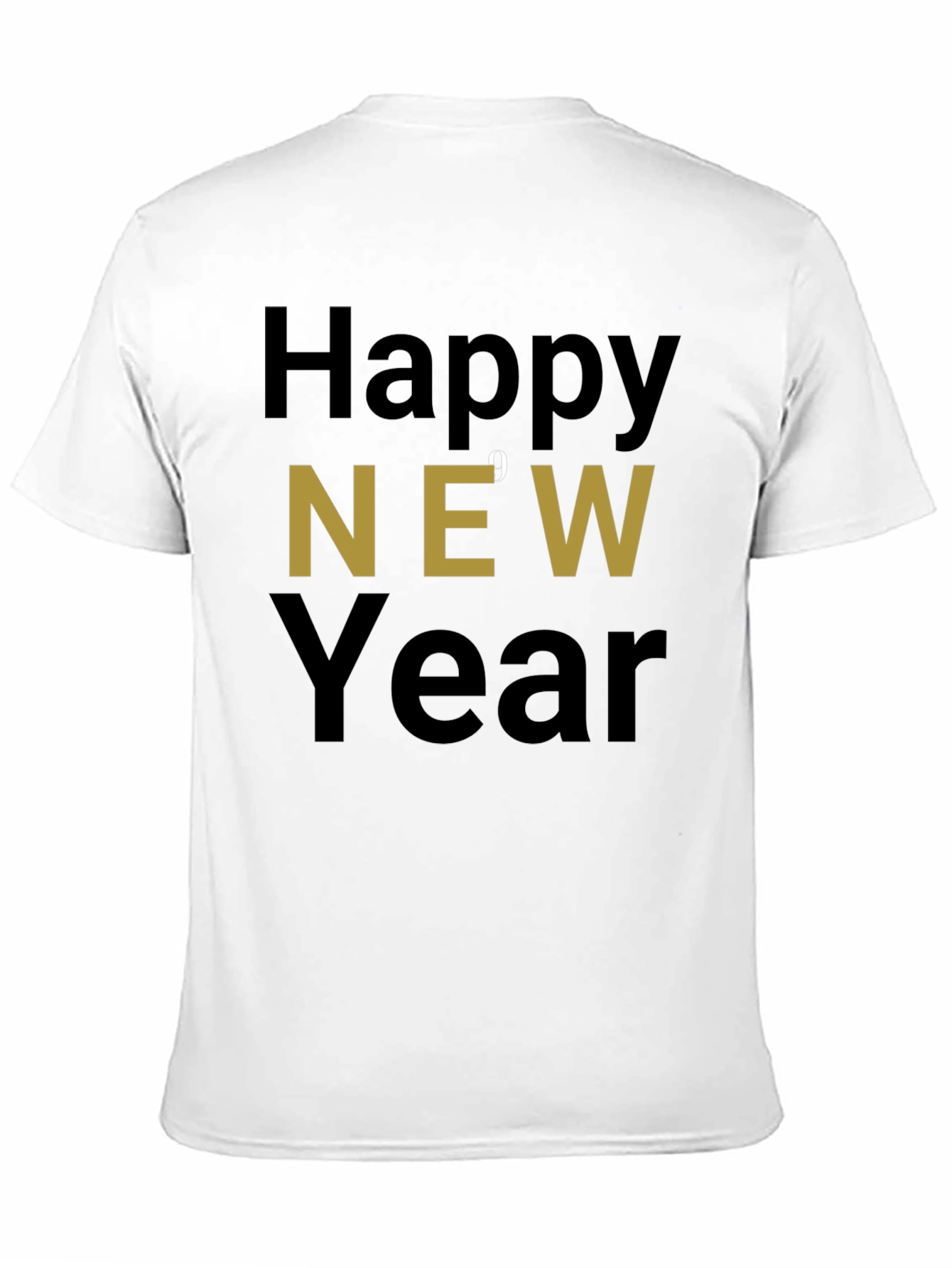 Happy New Year Graphic Tee - Black Holiday Shirt
