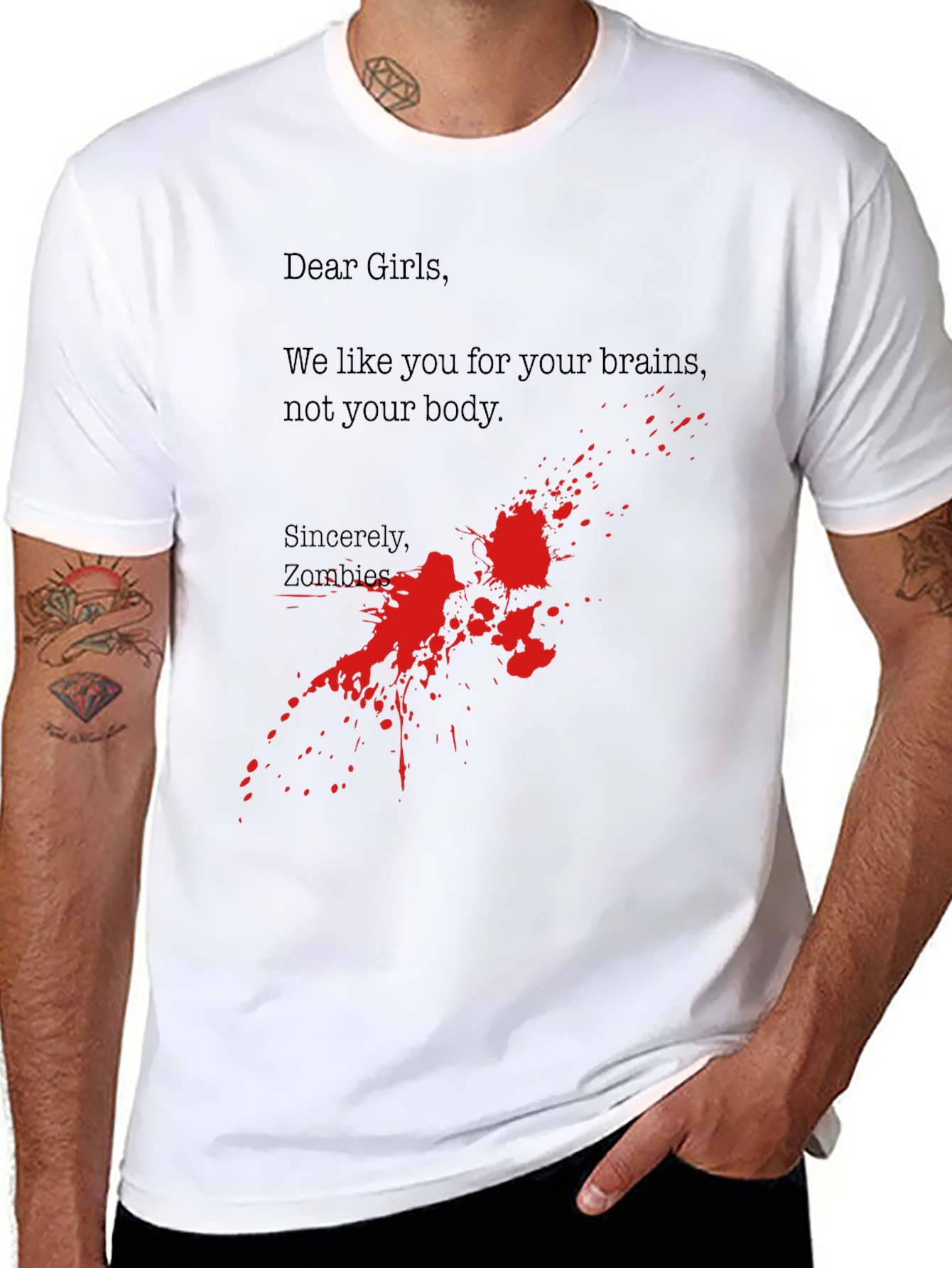 Zombie Brains T-Shirt - Funny Horror Tee