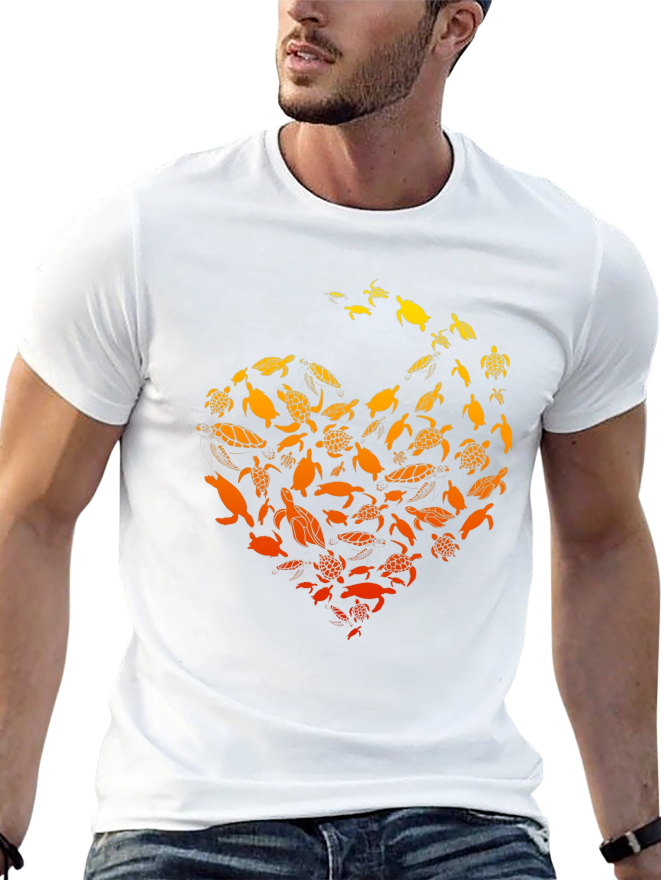 Turtle Love Graphic T-Shirt - Black