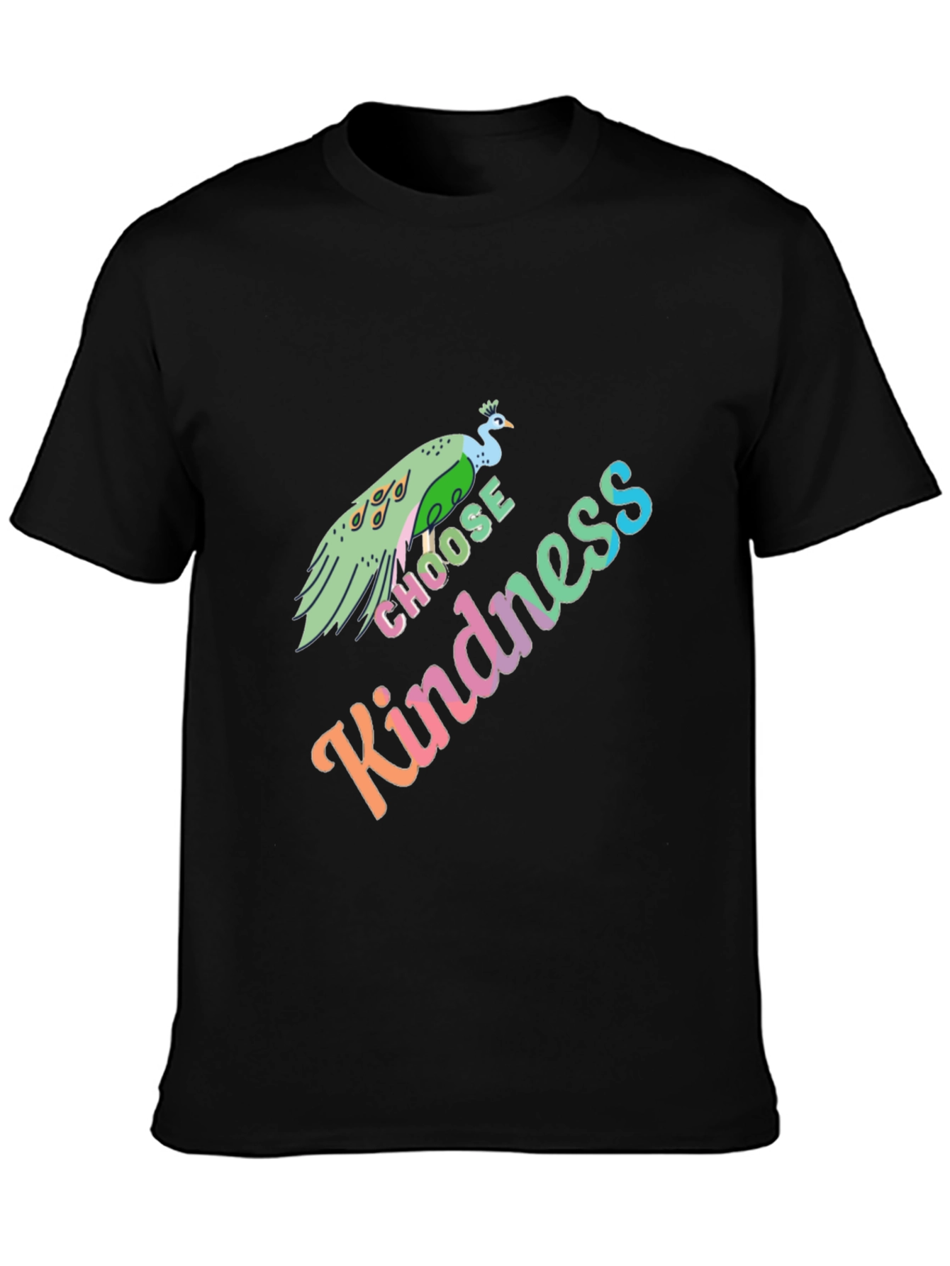 Choose Kindness Peacock Graphic T-Shirt
