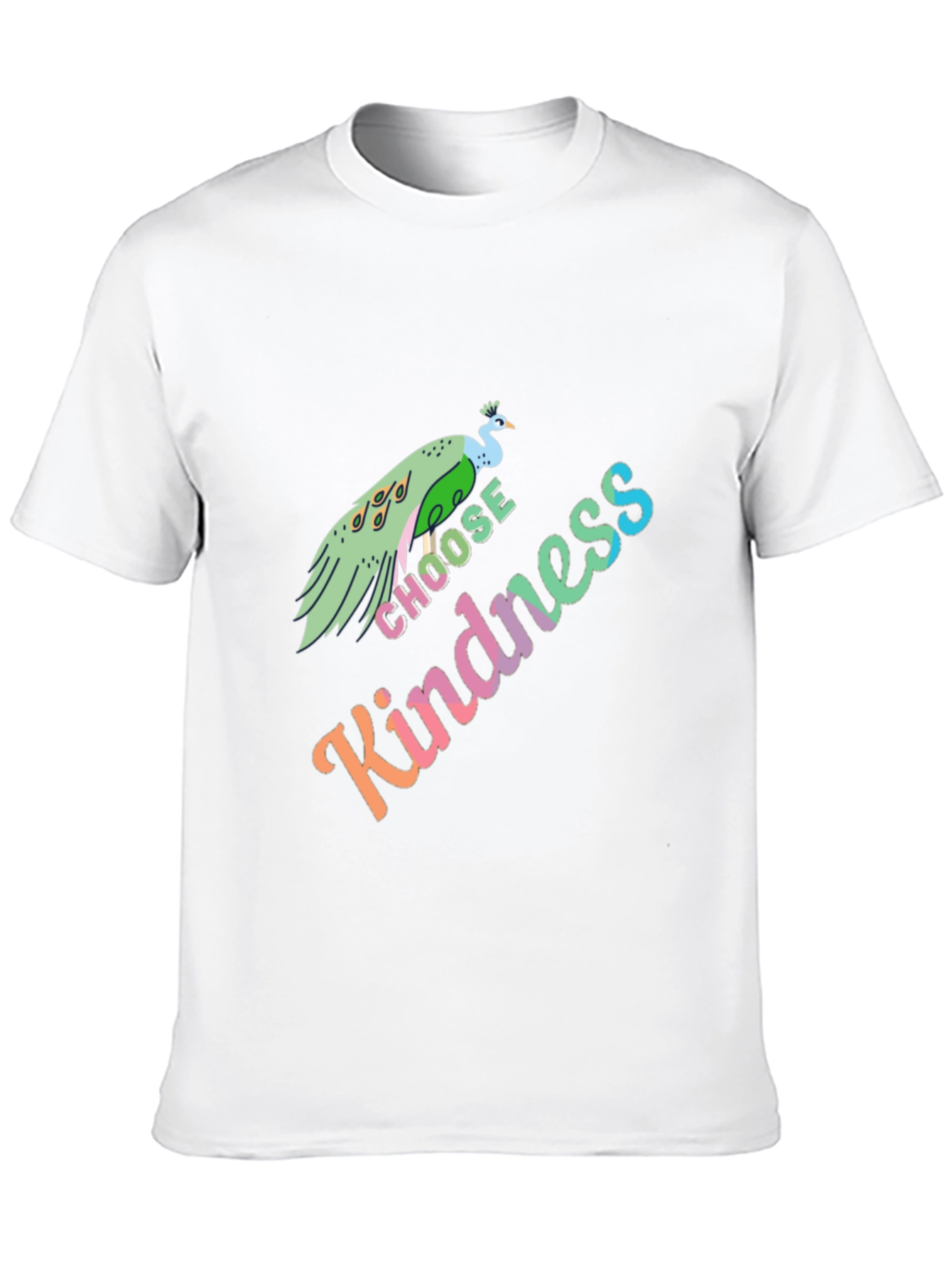 Choose Kindness Peacock Graphic T-Shirt