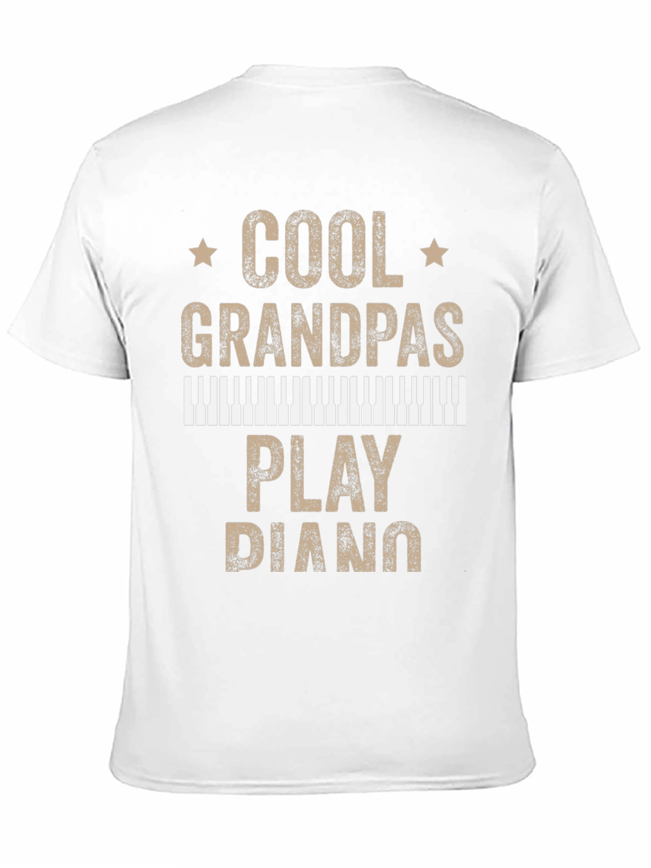 Cool Grandpas Play Piano Graphic T-Shirt