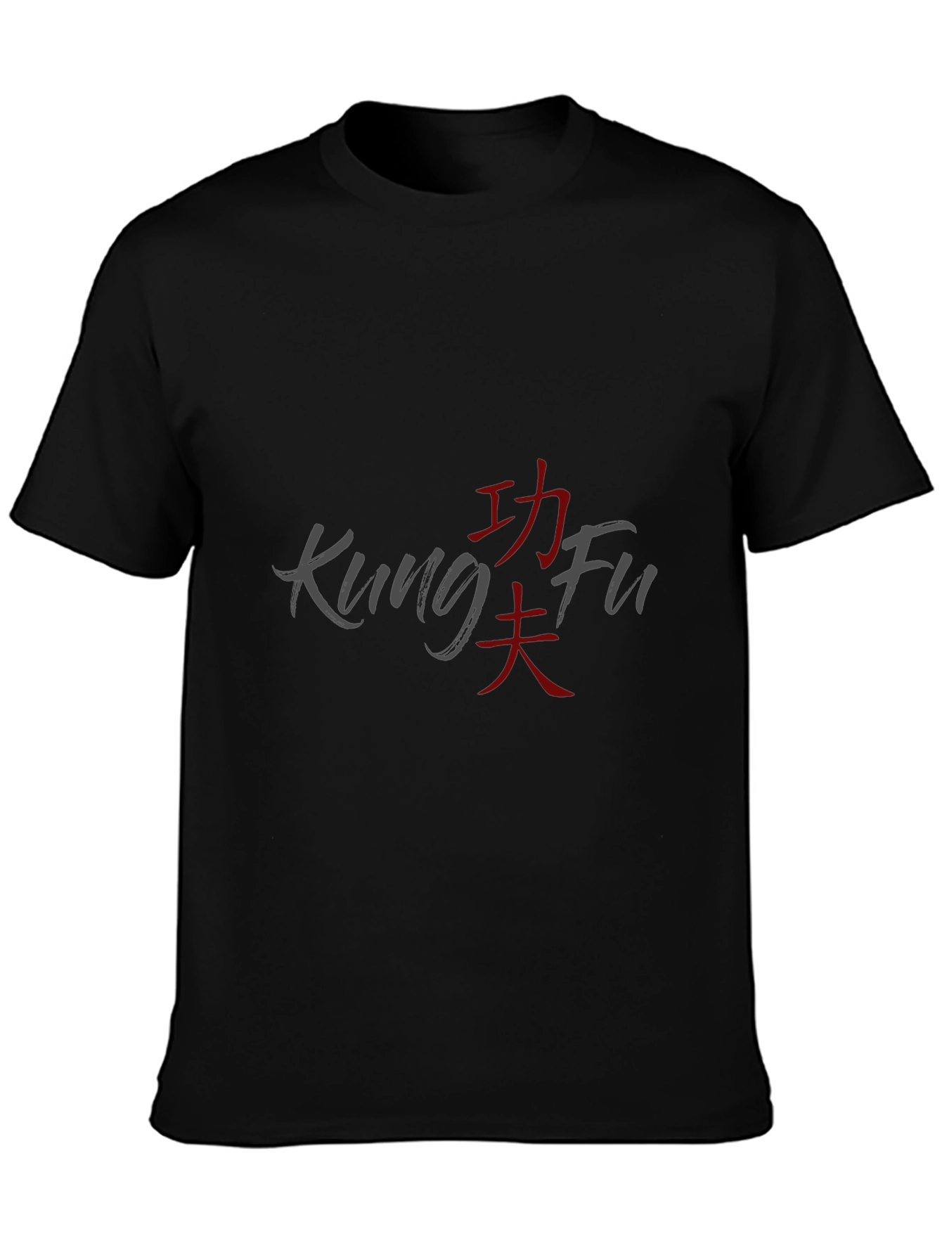 Kung Fu Graphic T-Shirt - Casual Black Tee
