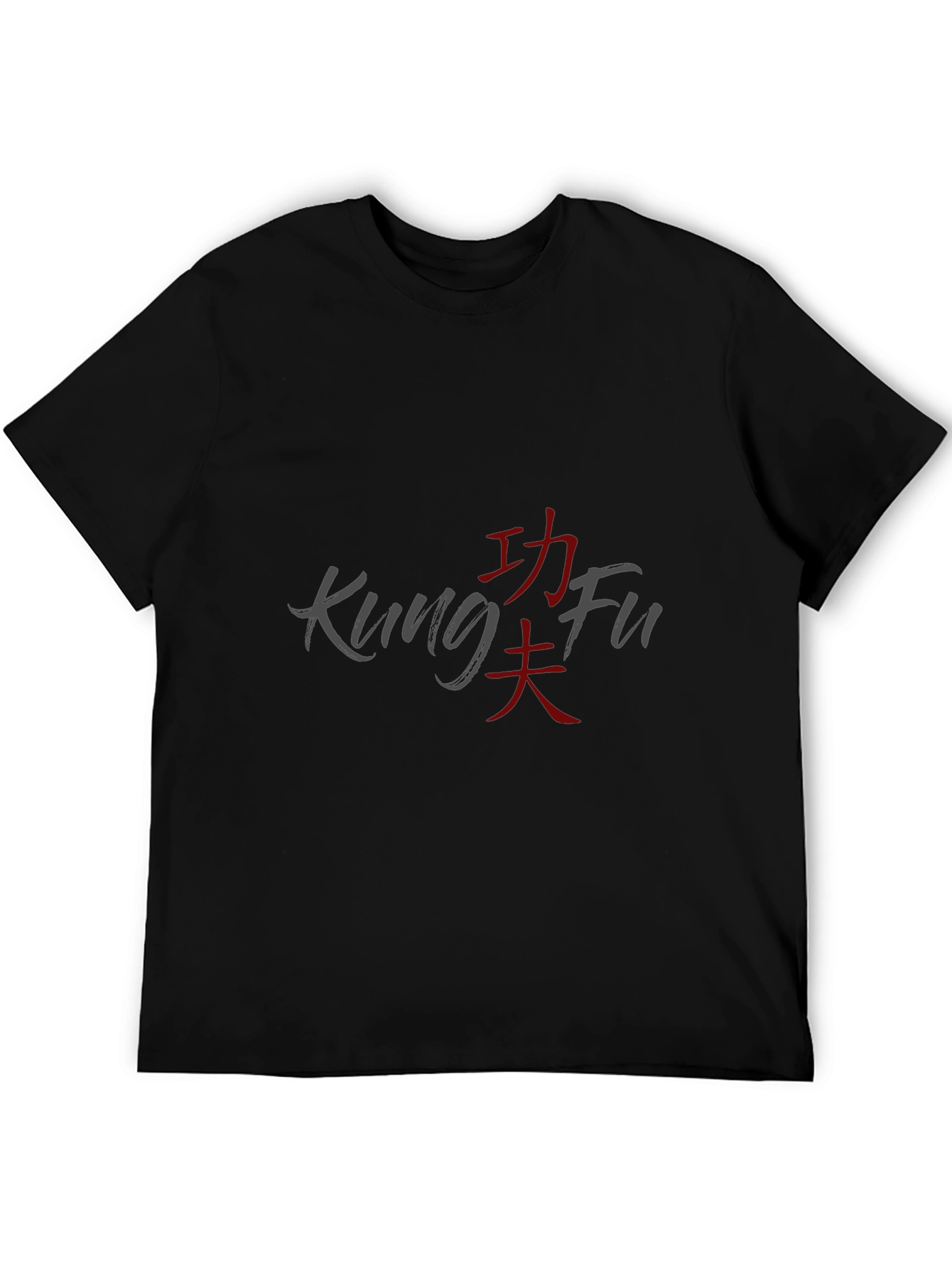 Kung Fu Graphic T-Shirt - Casual Black Tee