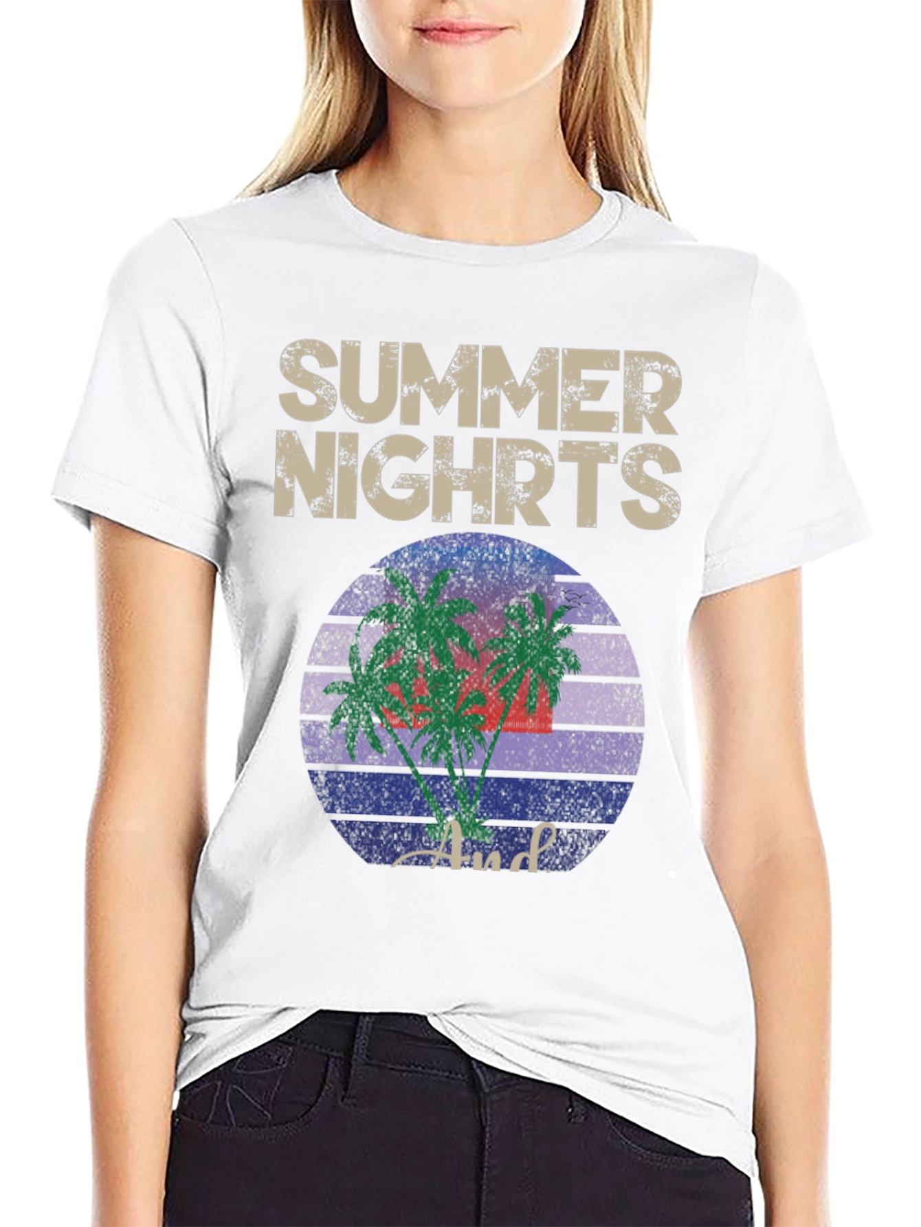Summer Nights Palm Tee
