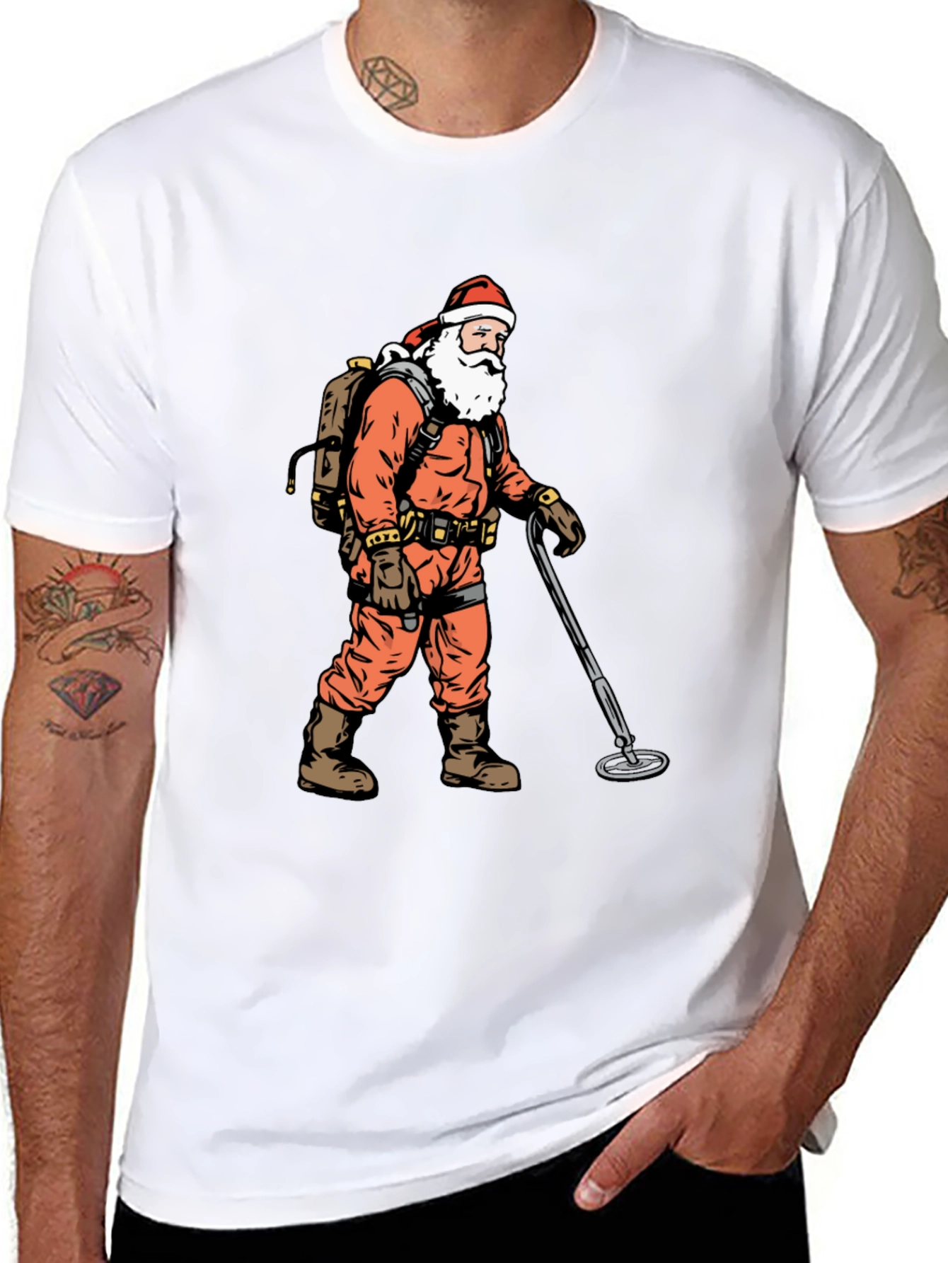 Santa Metal Detecting T-Shirt