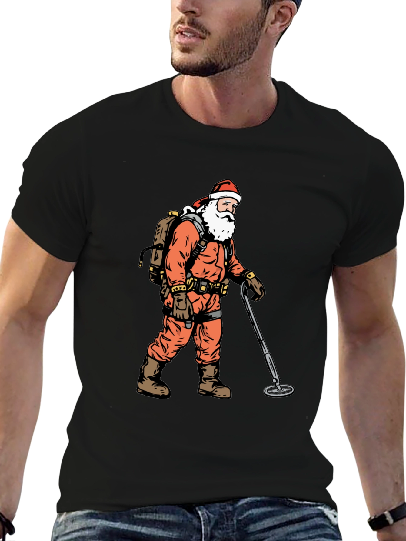 Santa Metal Detecting T-Shirt