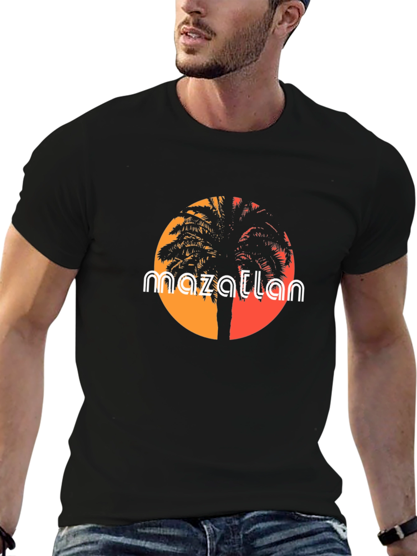 Mazatlan Palm Tree Sunset T-Shirt - Tropical Vibes