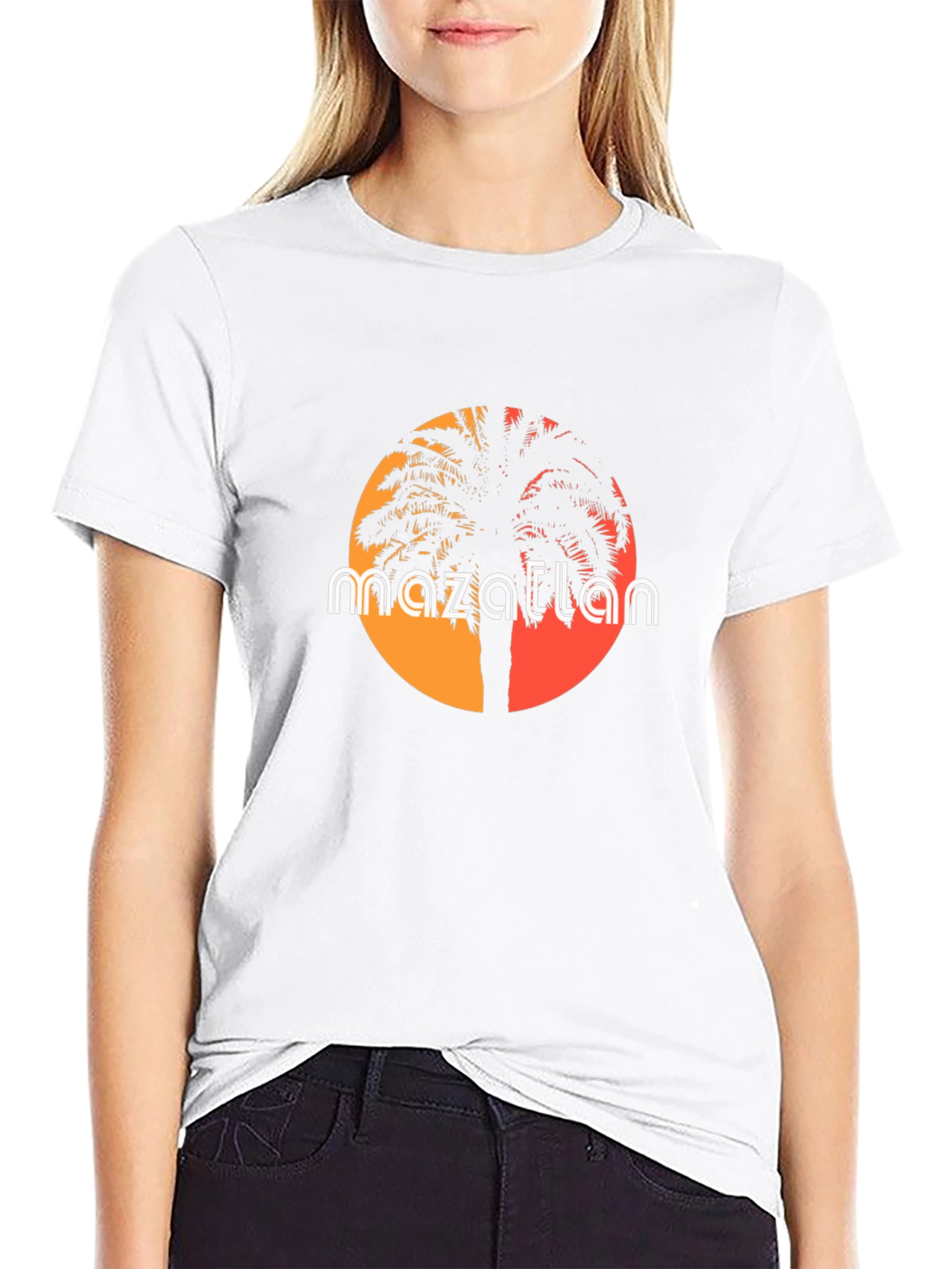 Mazatlan Palm Tree Sunset T-Shirt - Tropical Vibes