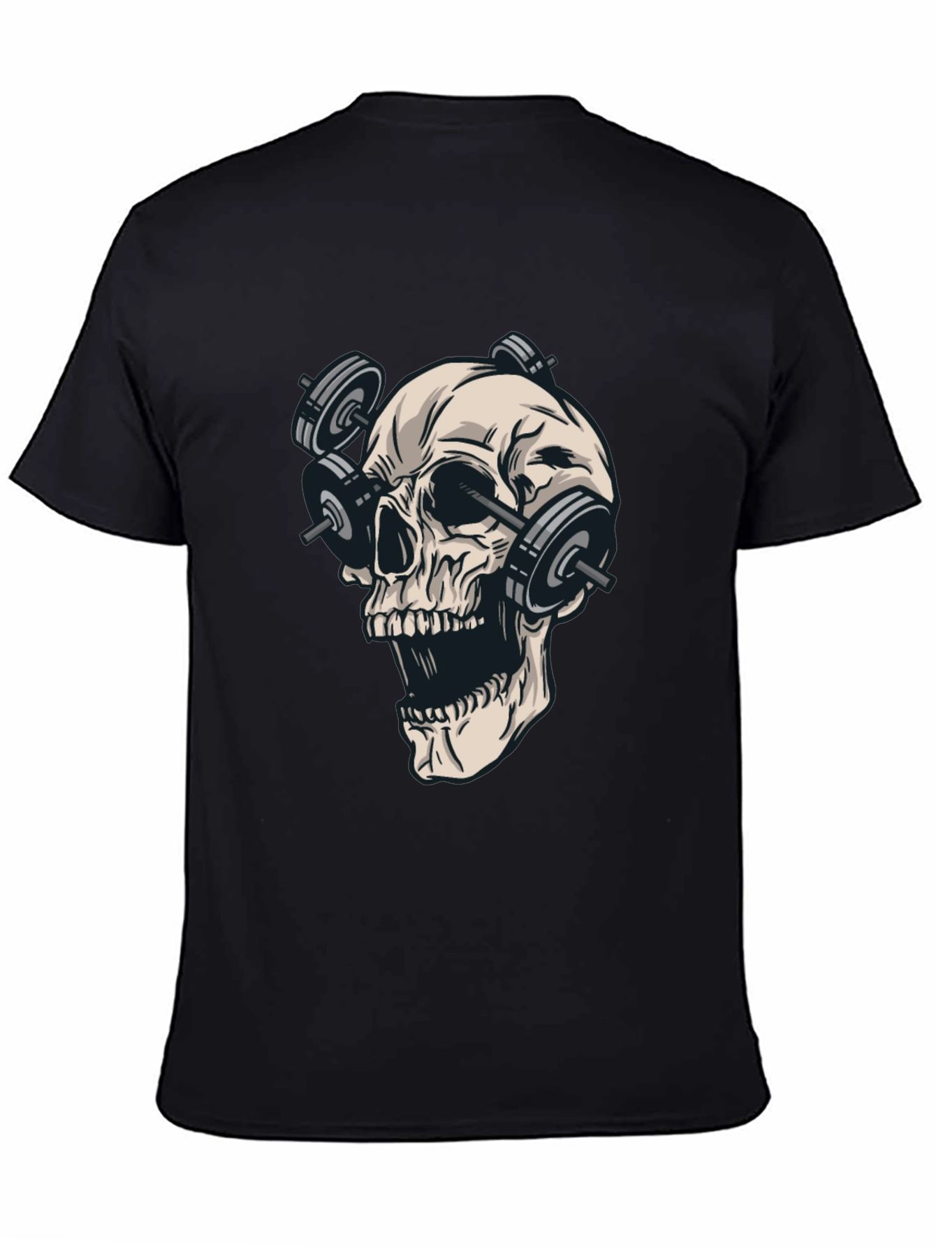 Skull with Weights Graphic T-Shirt