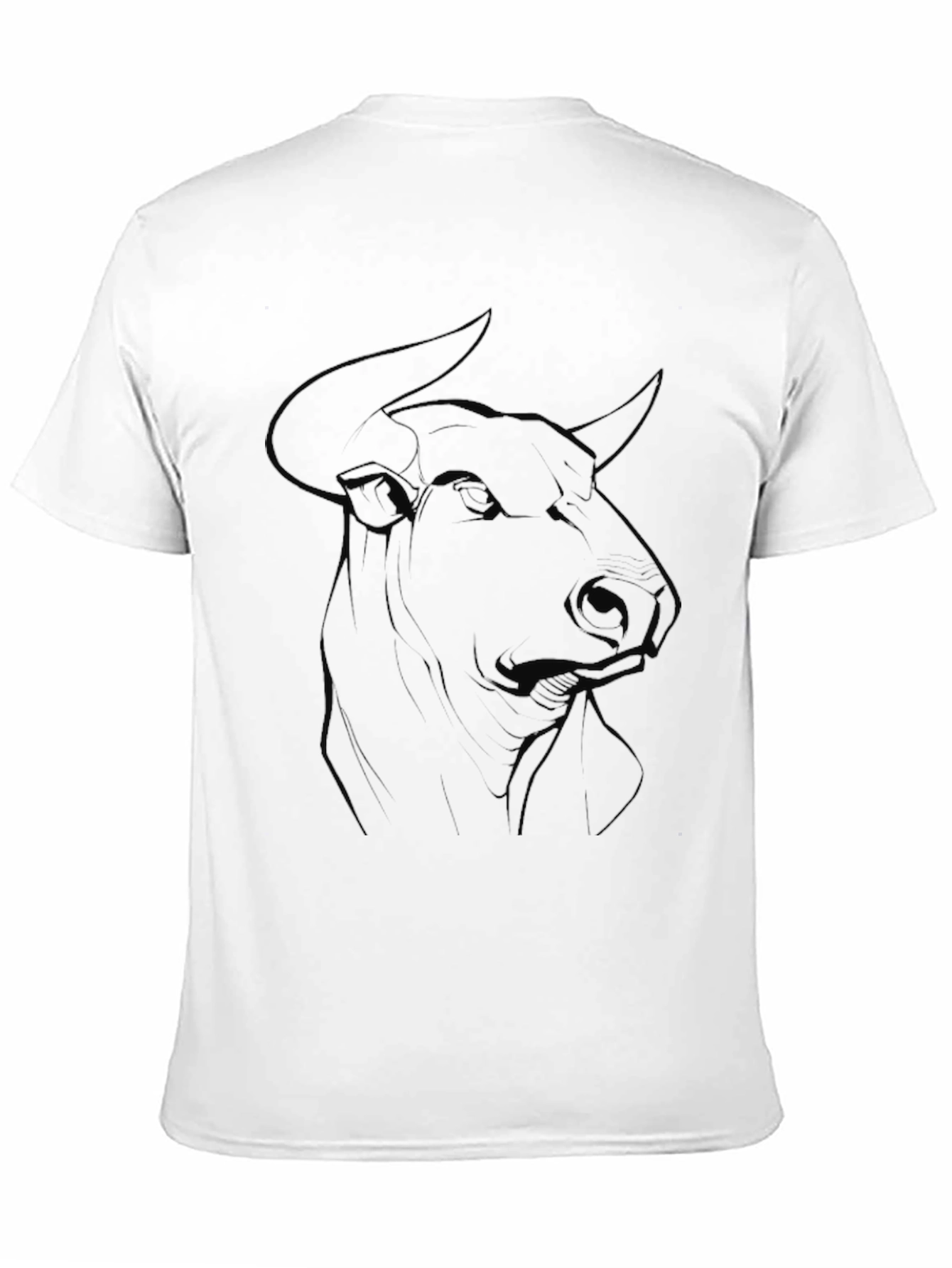 Bull Sketch Black T-Shirt