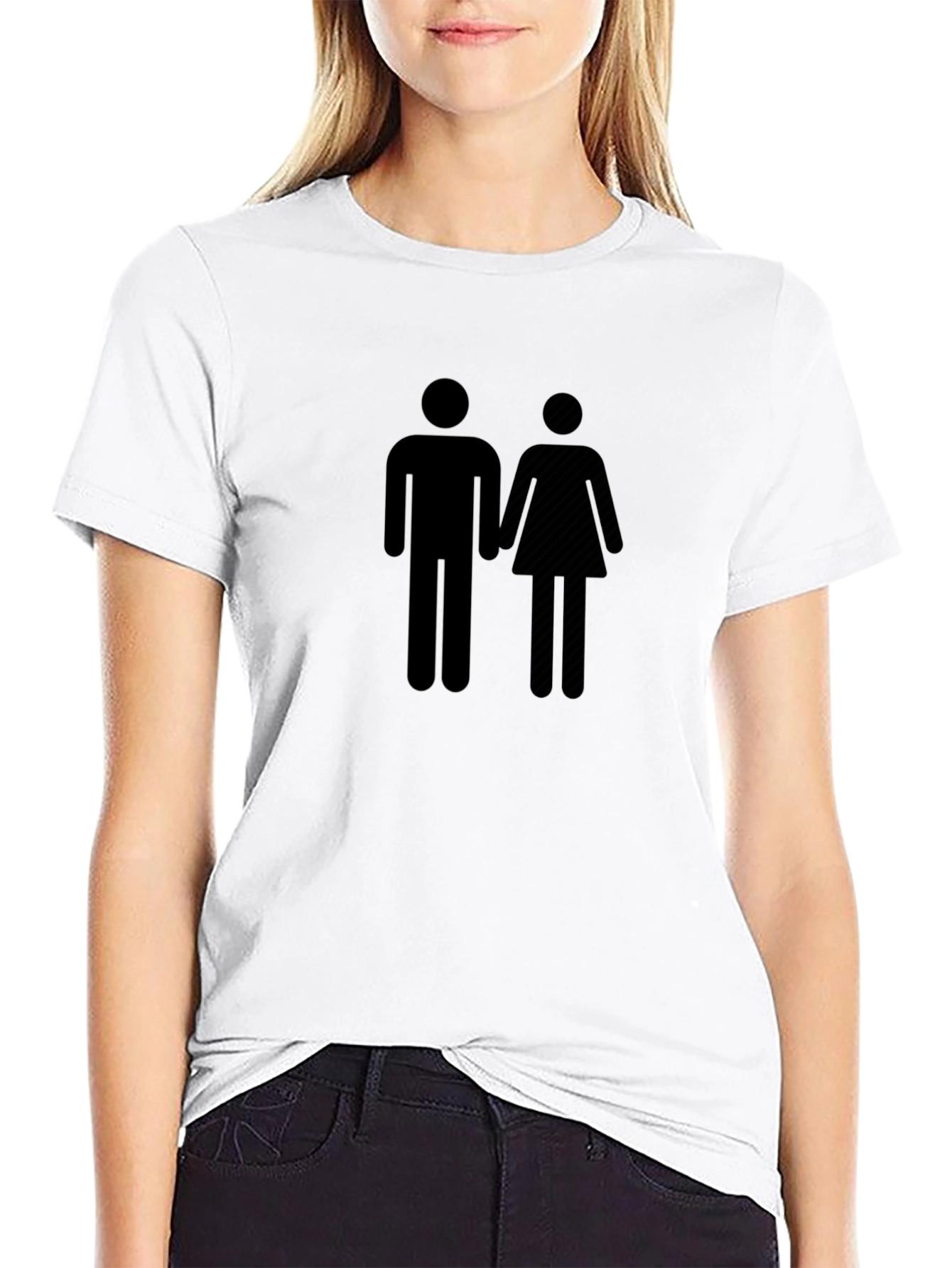 Couple Symbol Black T-Shirt - Unisex Style