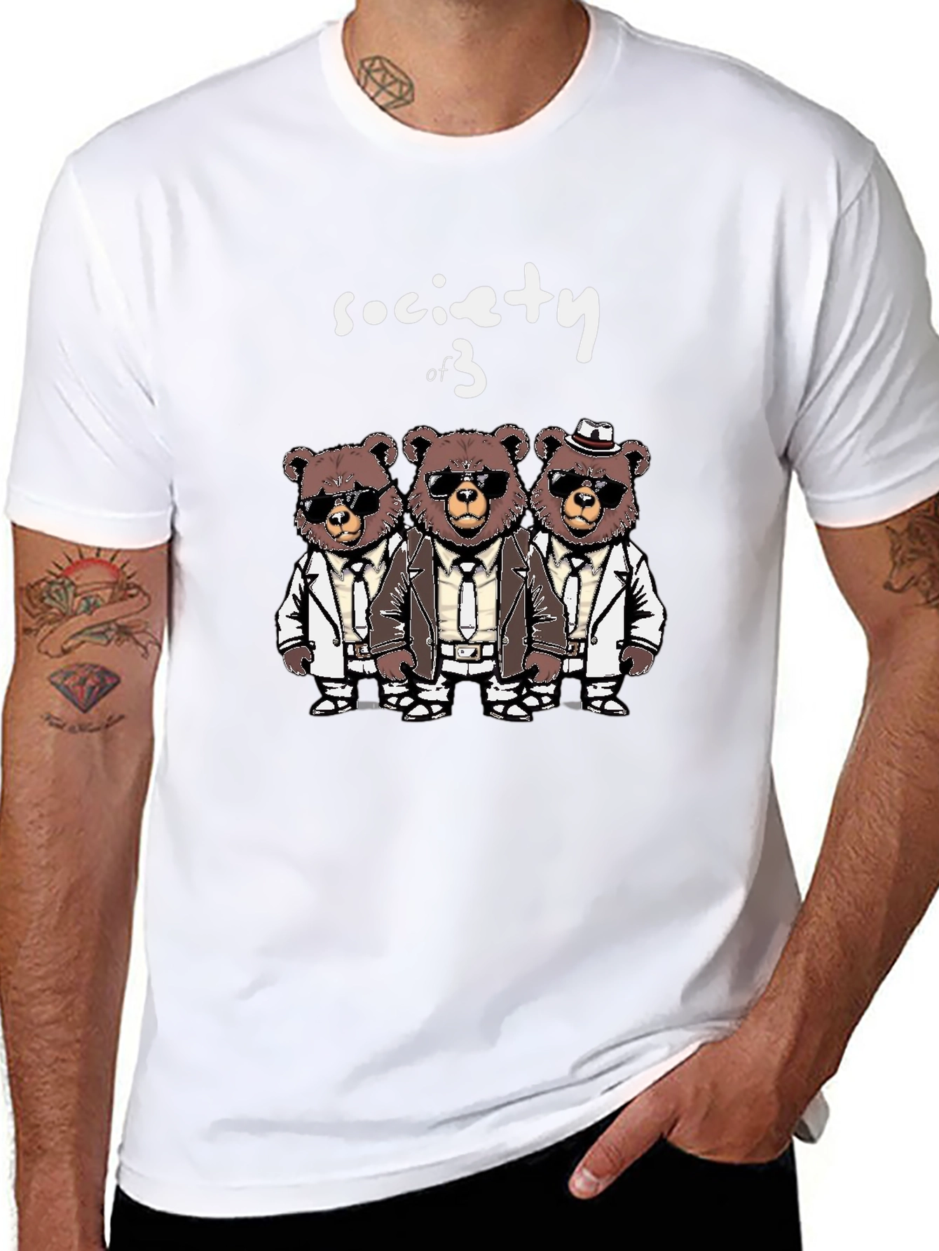 Society of 3 Bears T-Shirt - Trendy & Unique!