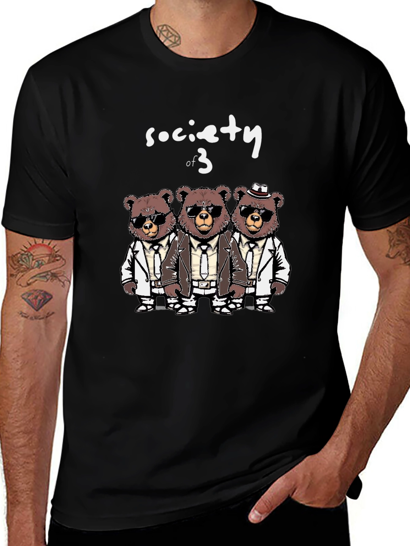 Society of 3 Bears T-Shirt - Trendy & Unique!