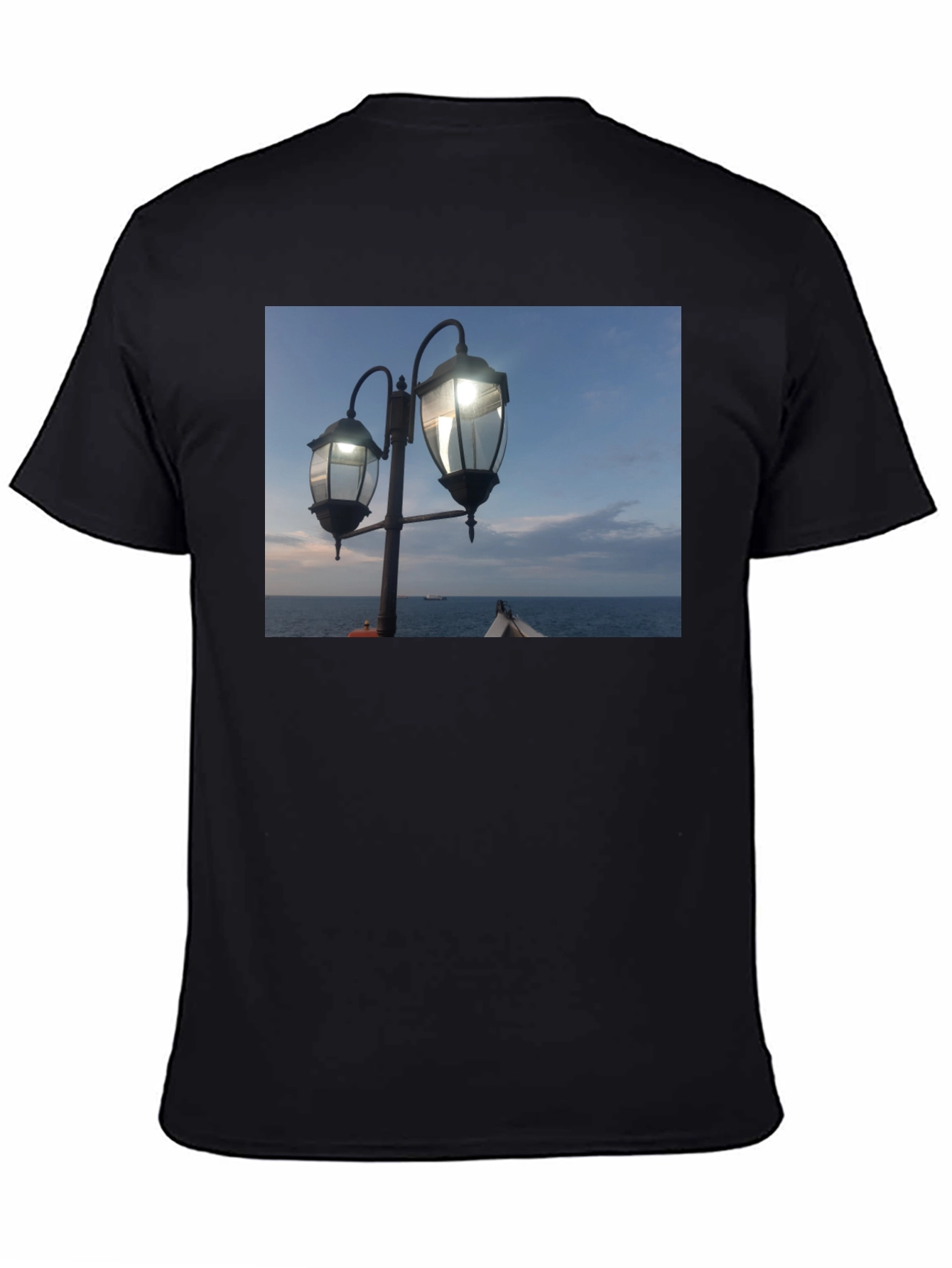 Nautical Lights Graphic Black T-Shirt