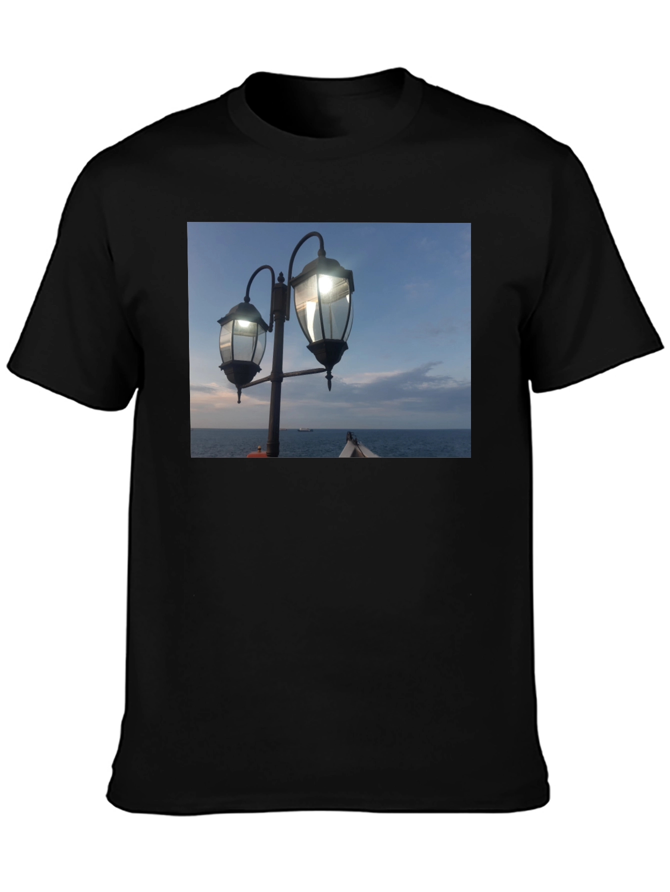 Nautical Lights Graphic Black T-Shirt