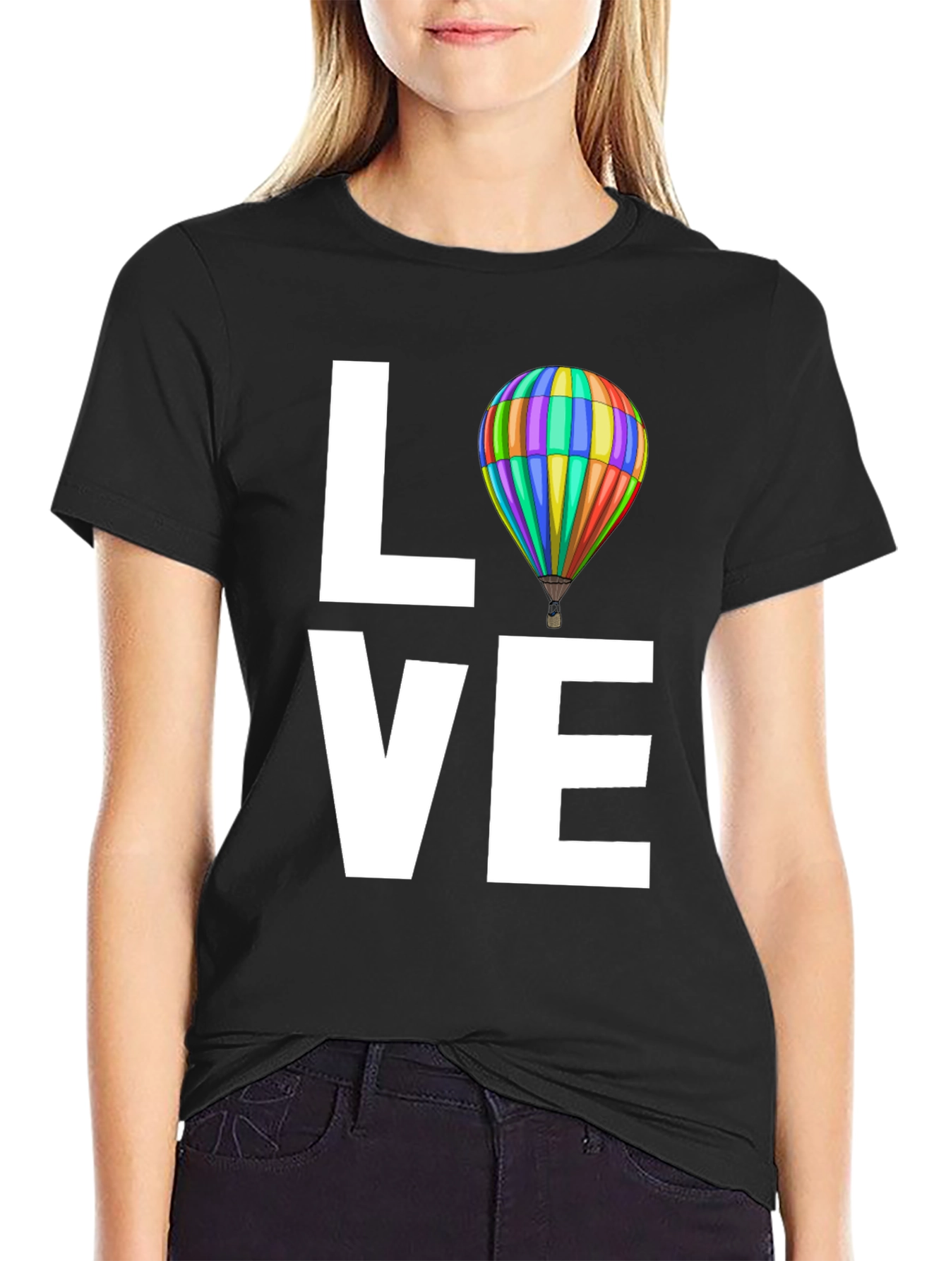 Love Hot Air Balloon Graphic Tee