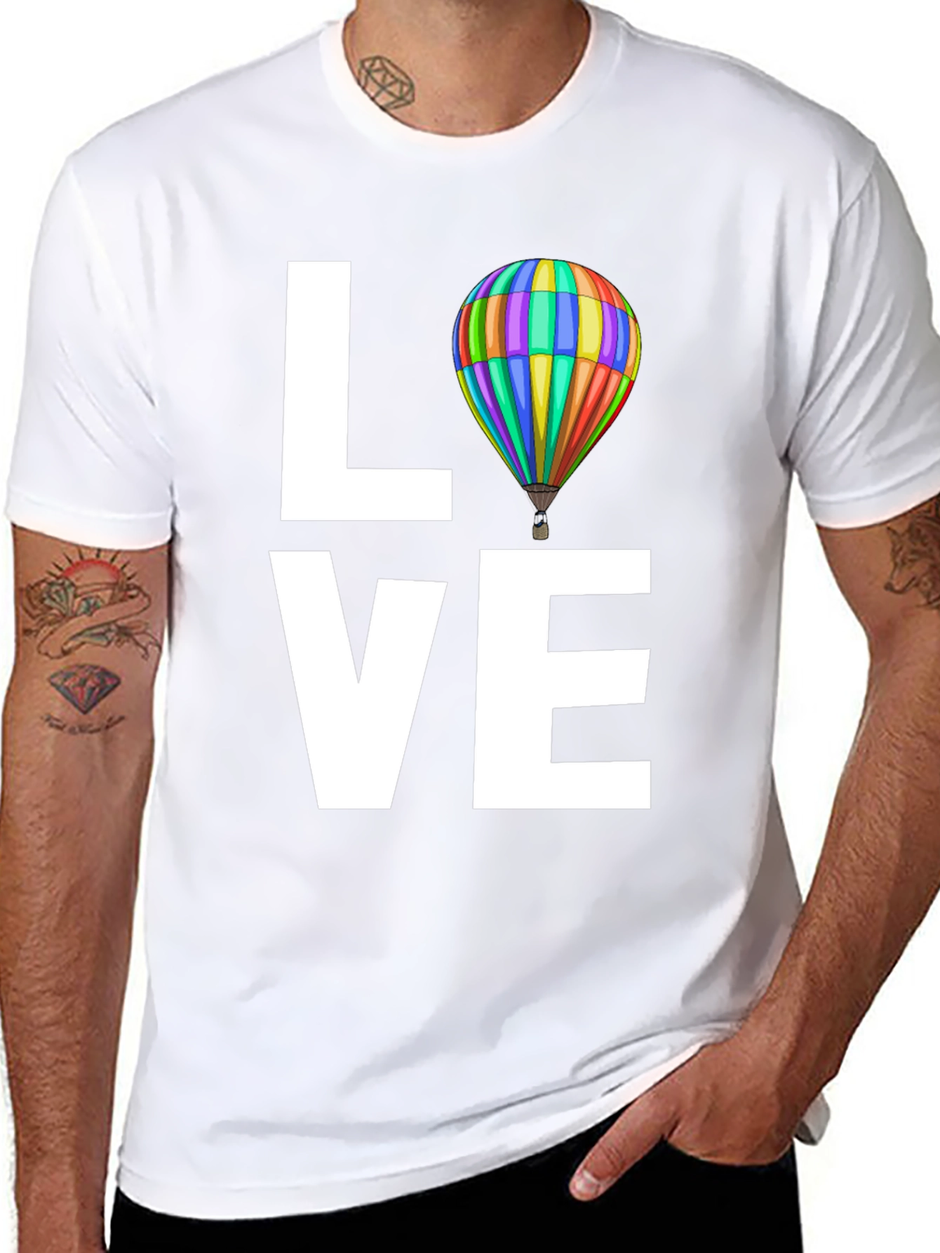 Love Hot Air Balloon Graphic Tee