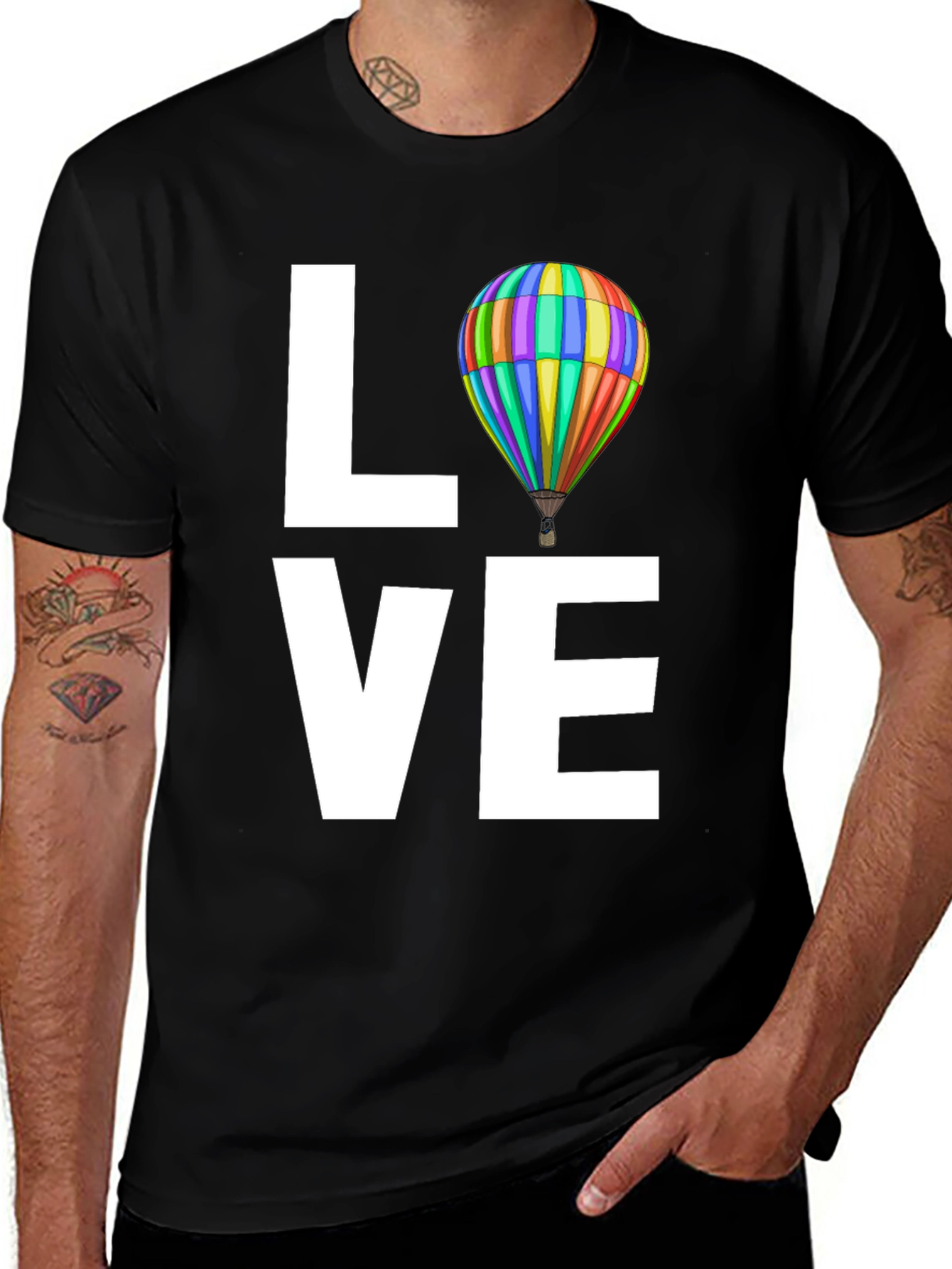 Love Hot Air Balloon Graphic Tee