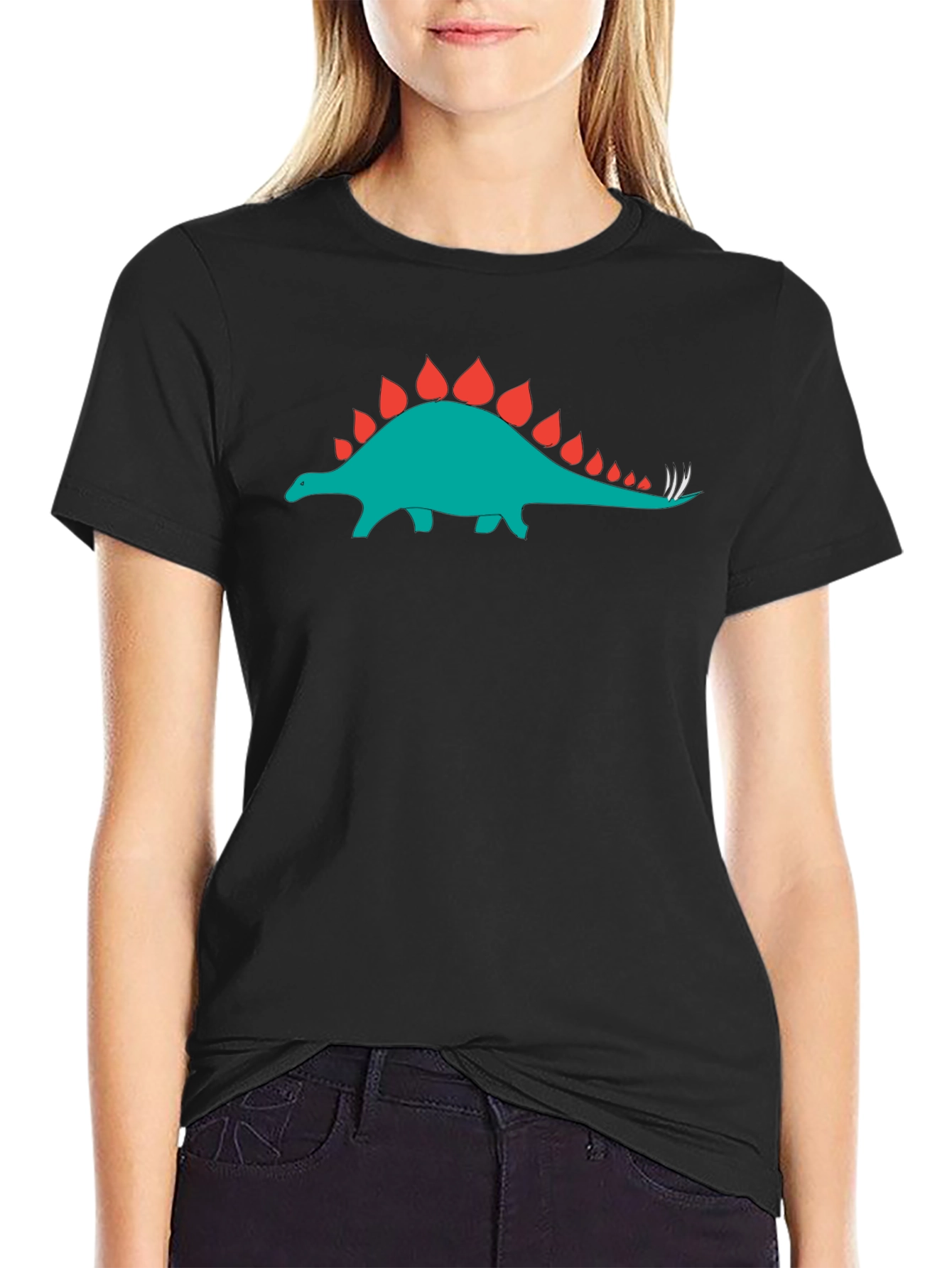 Dino Graphic T-Shirt - Cool Stegosaurus Tee