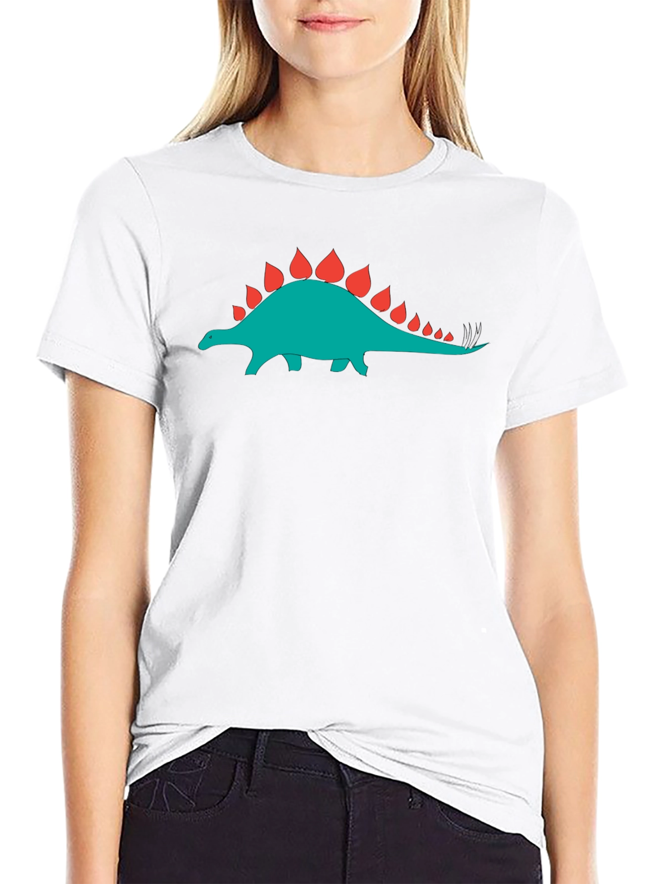 Dino Graphic T-Shirt - Cool Stegosaurus Tee