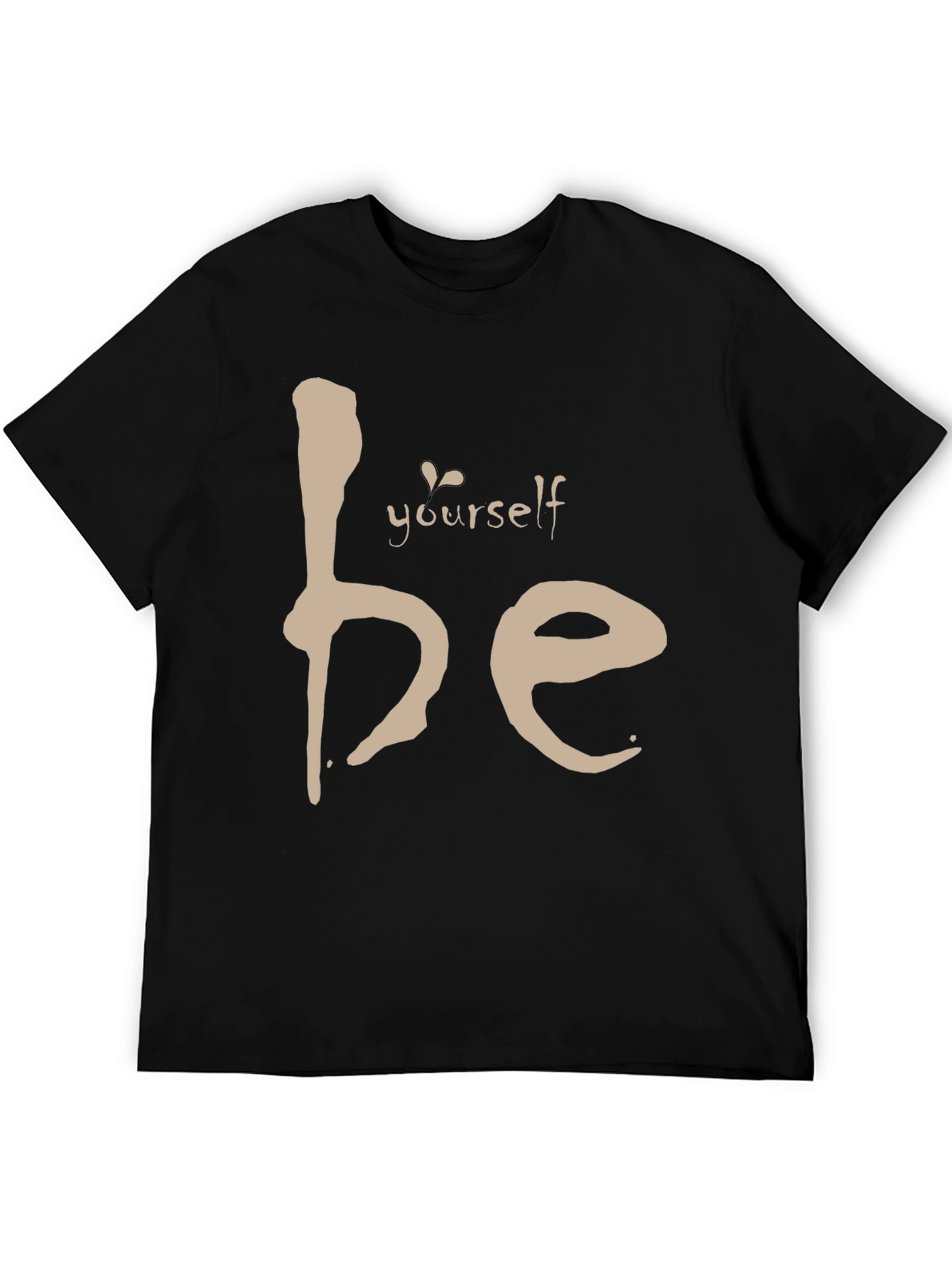 Be Yourself Tee - Motivational Black Graphic T-Shirt