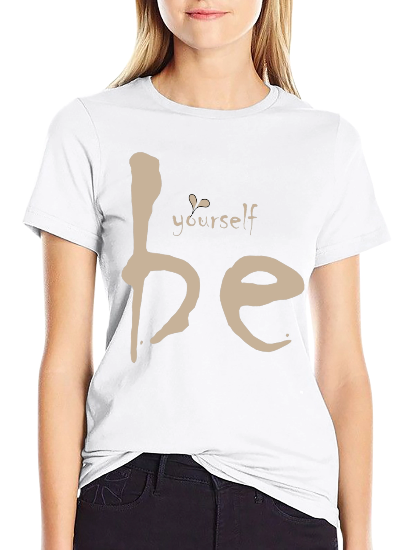 Be Yourself Tee - Motivational Black Graphic T-Shirt