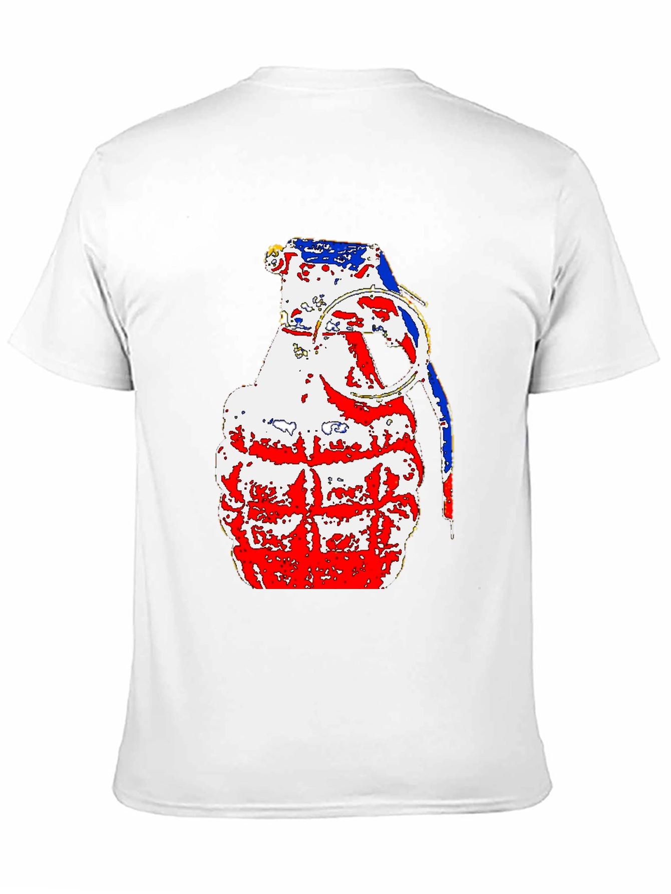 Patriotic Grenade Graphic Tee - Black Cotton Comfort
