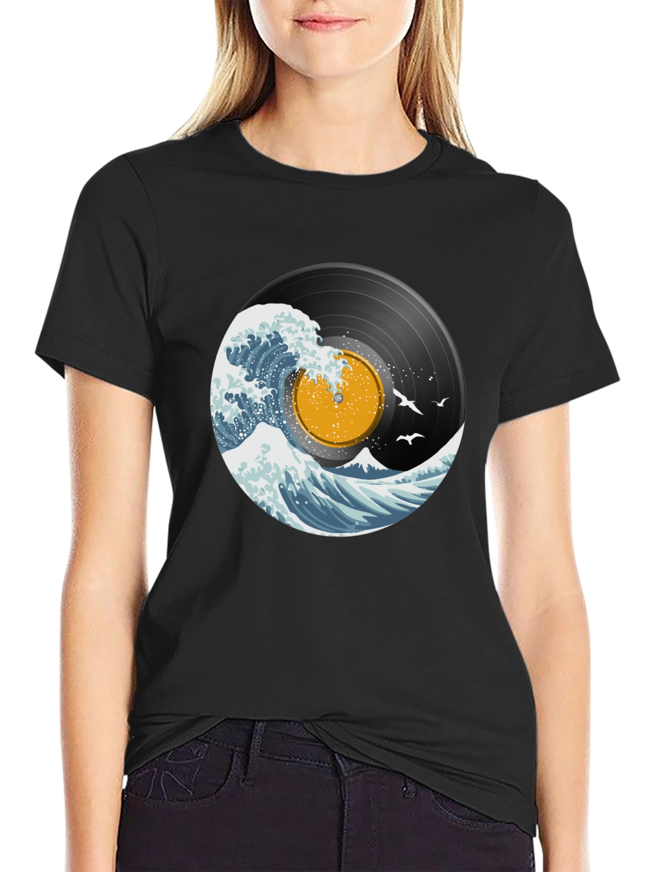 Vinyl Wave Graphic T-Shirt