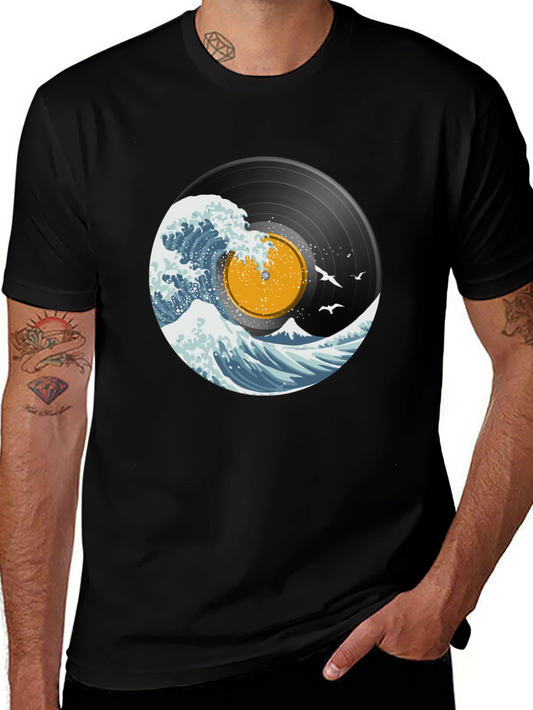 Vinyl Wave Graphic T-Shirt