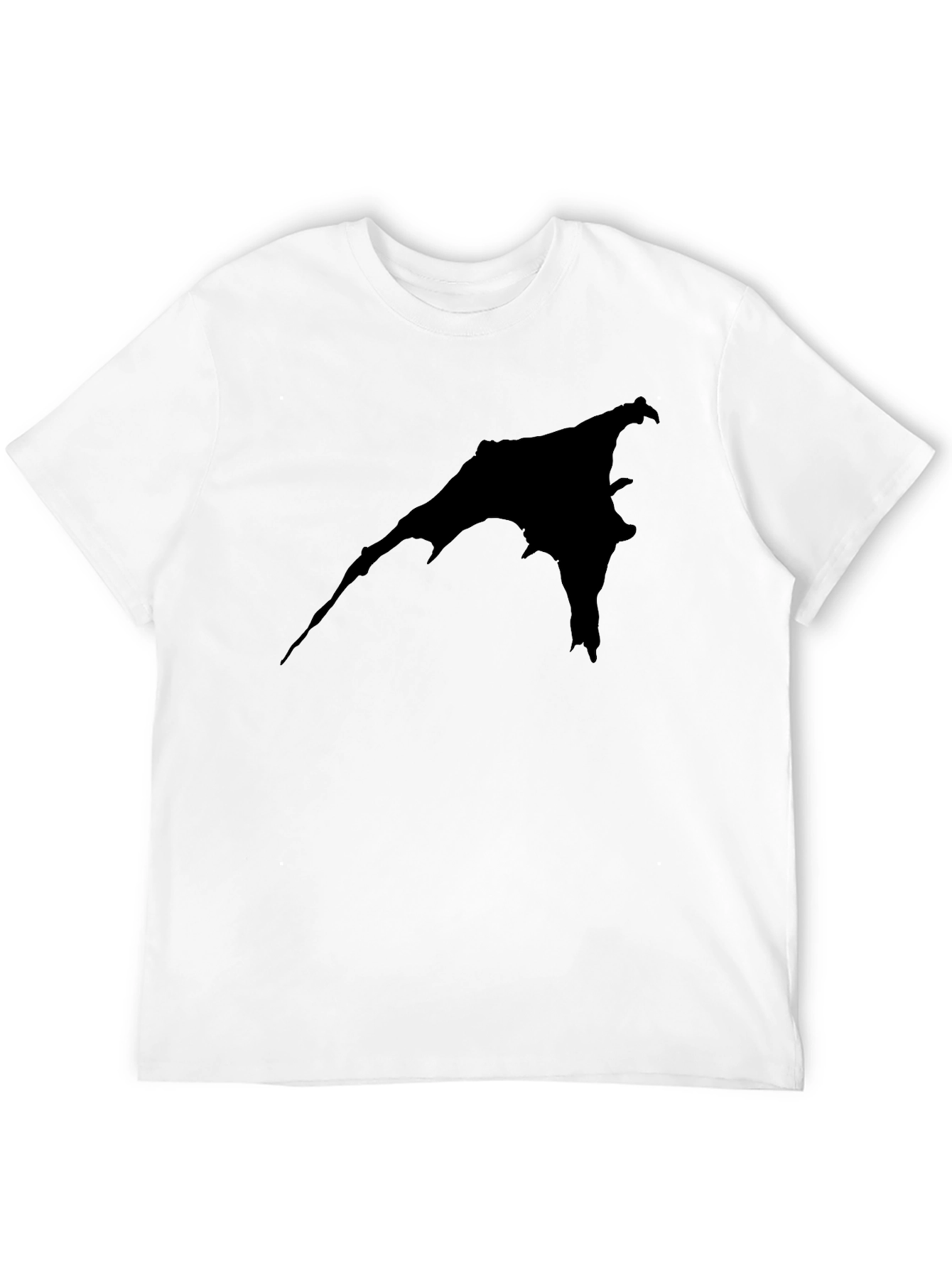 Black Graphic Tee - Bat Silhouette Print