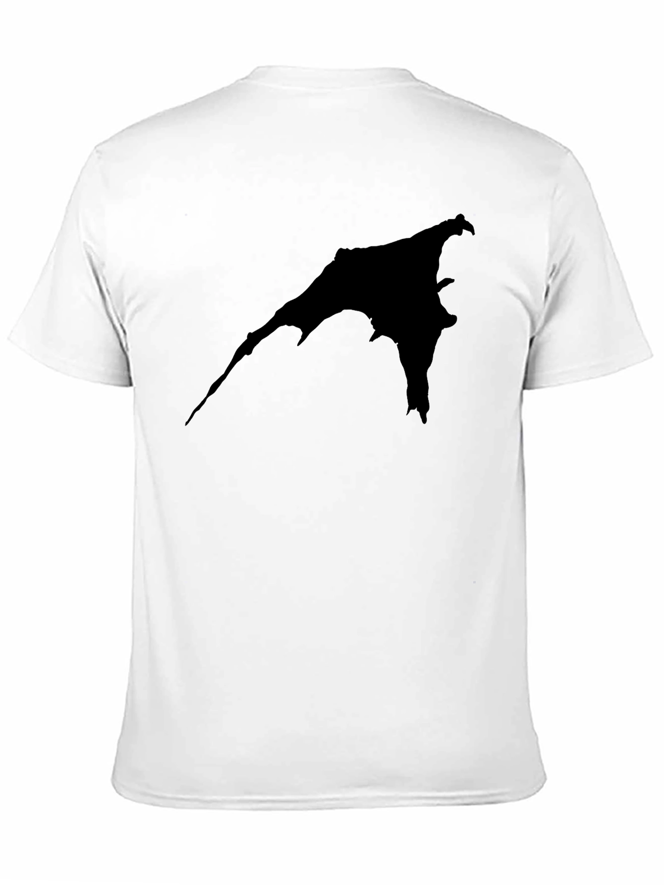 Black Graphic Tee - Bat Silhouette Print