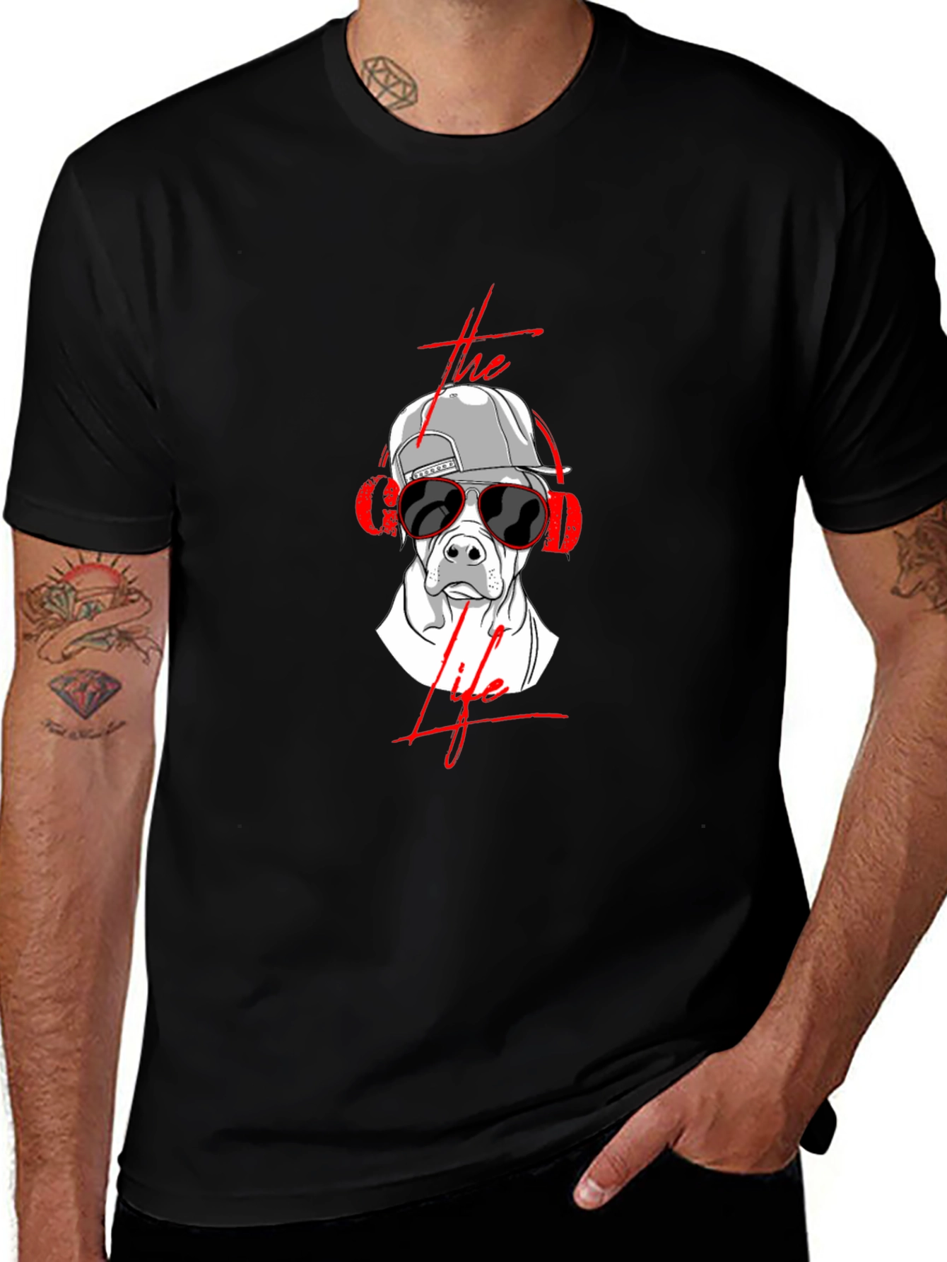 The Good Life Graphic Tee - Dog in Sunglasses