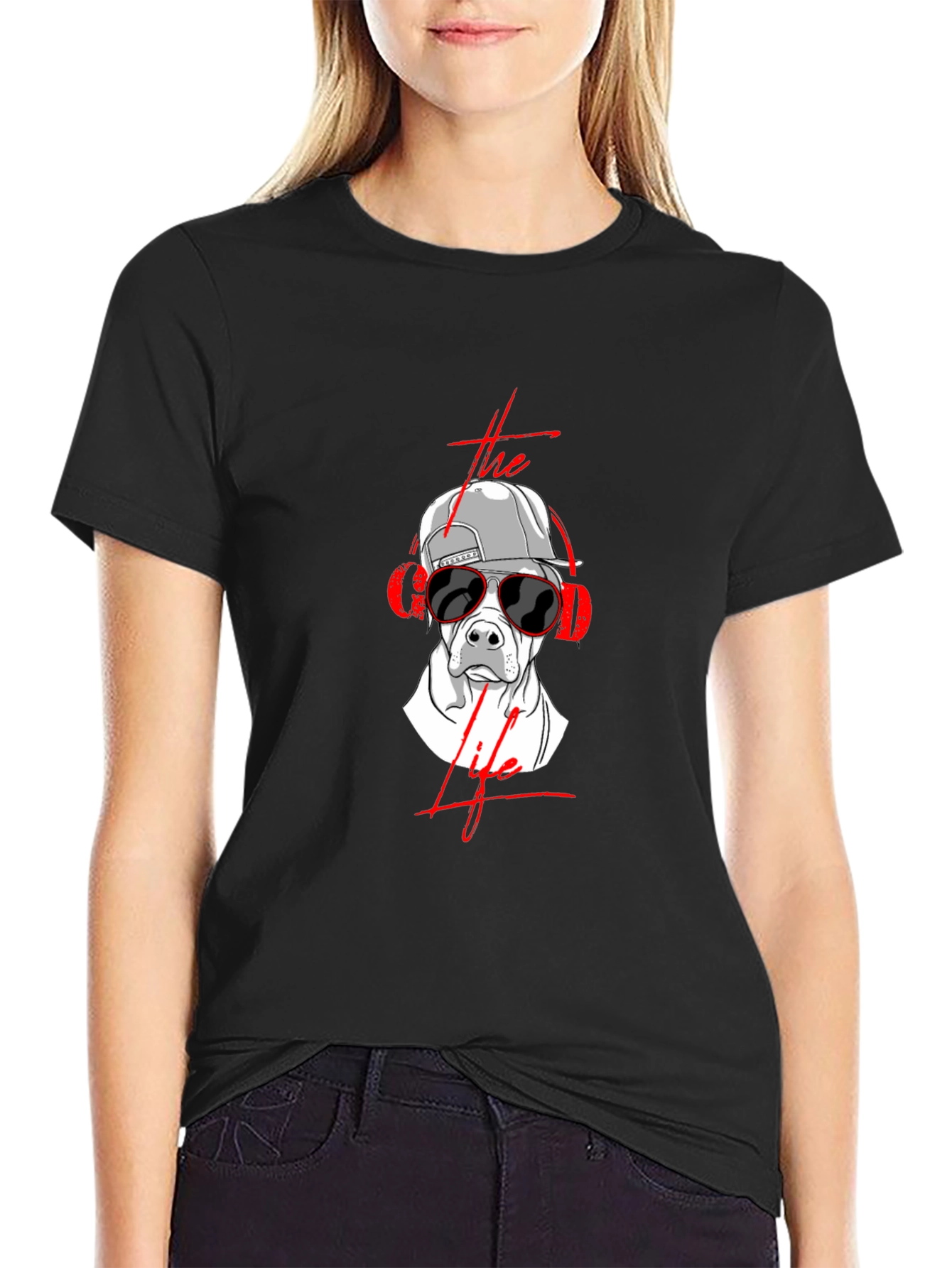 The Good Life Graphic Tee - Dog in Sunglasses