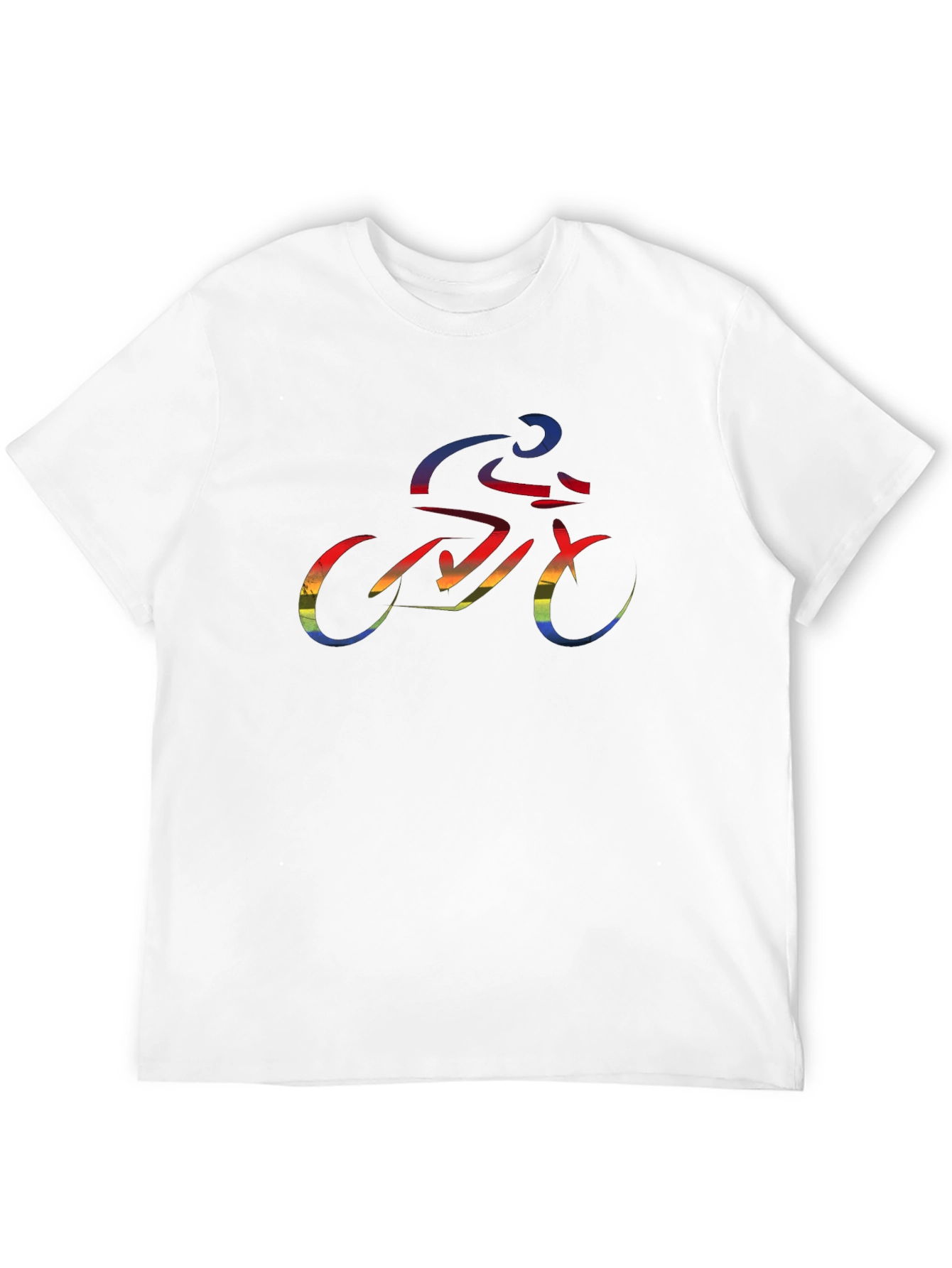 Rainbow Cyclist Graphic Tee - Black T-Shirt