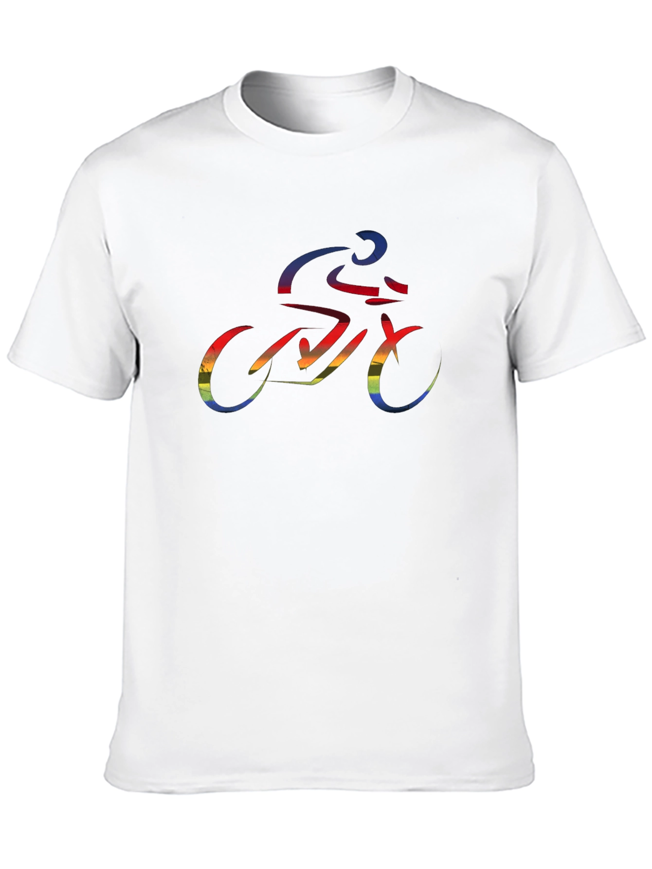 Rainbow Cyclist Graphic Tee - Black T-Shirt