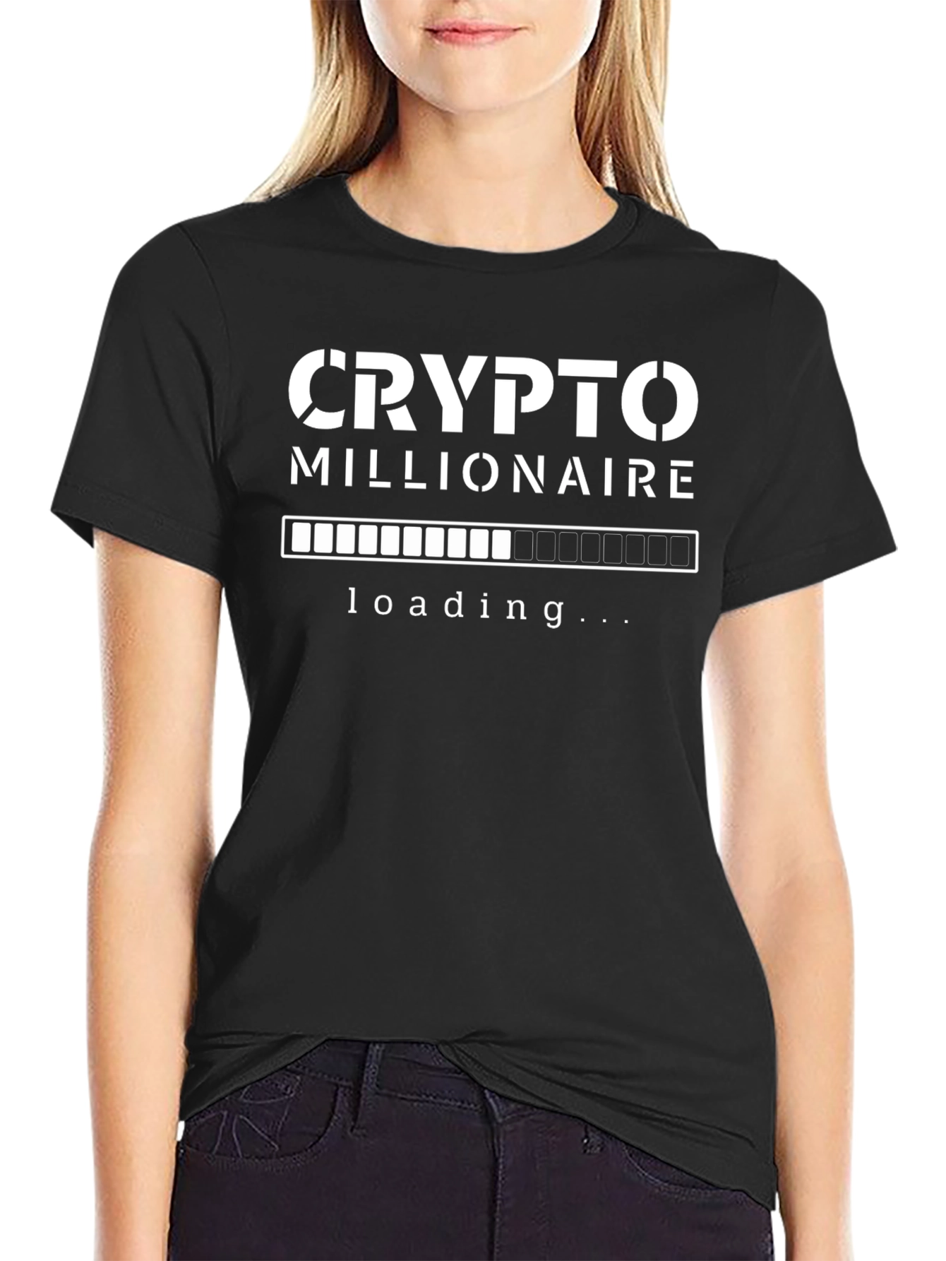 Crypto Millionaire Loading T-Shirt - Black