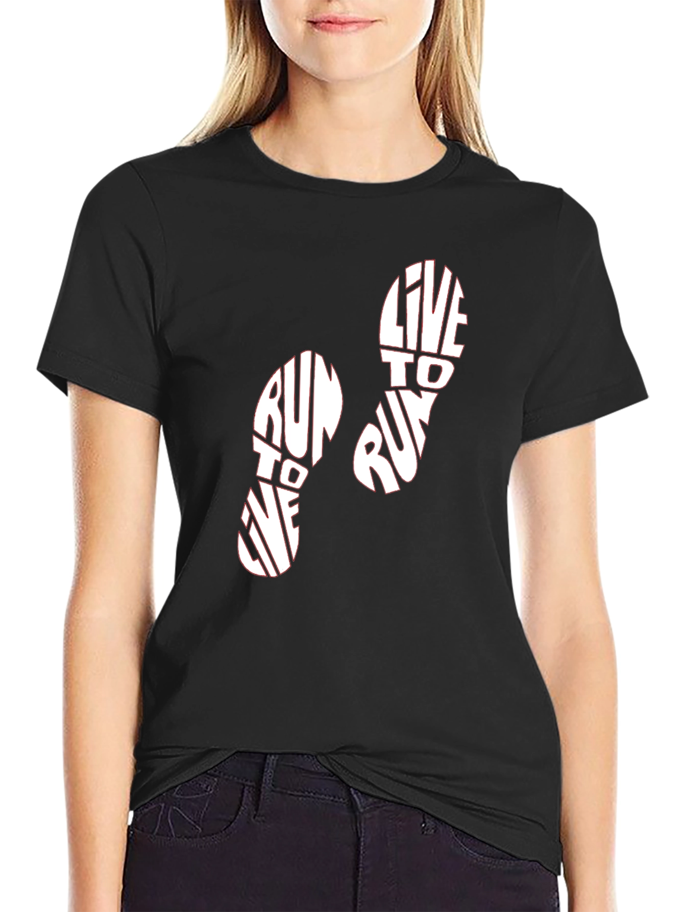 Run to Live Graphic Tee - Black