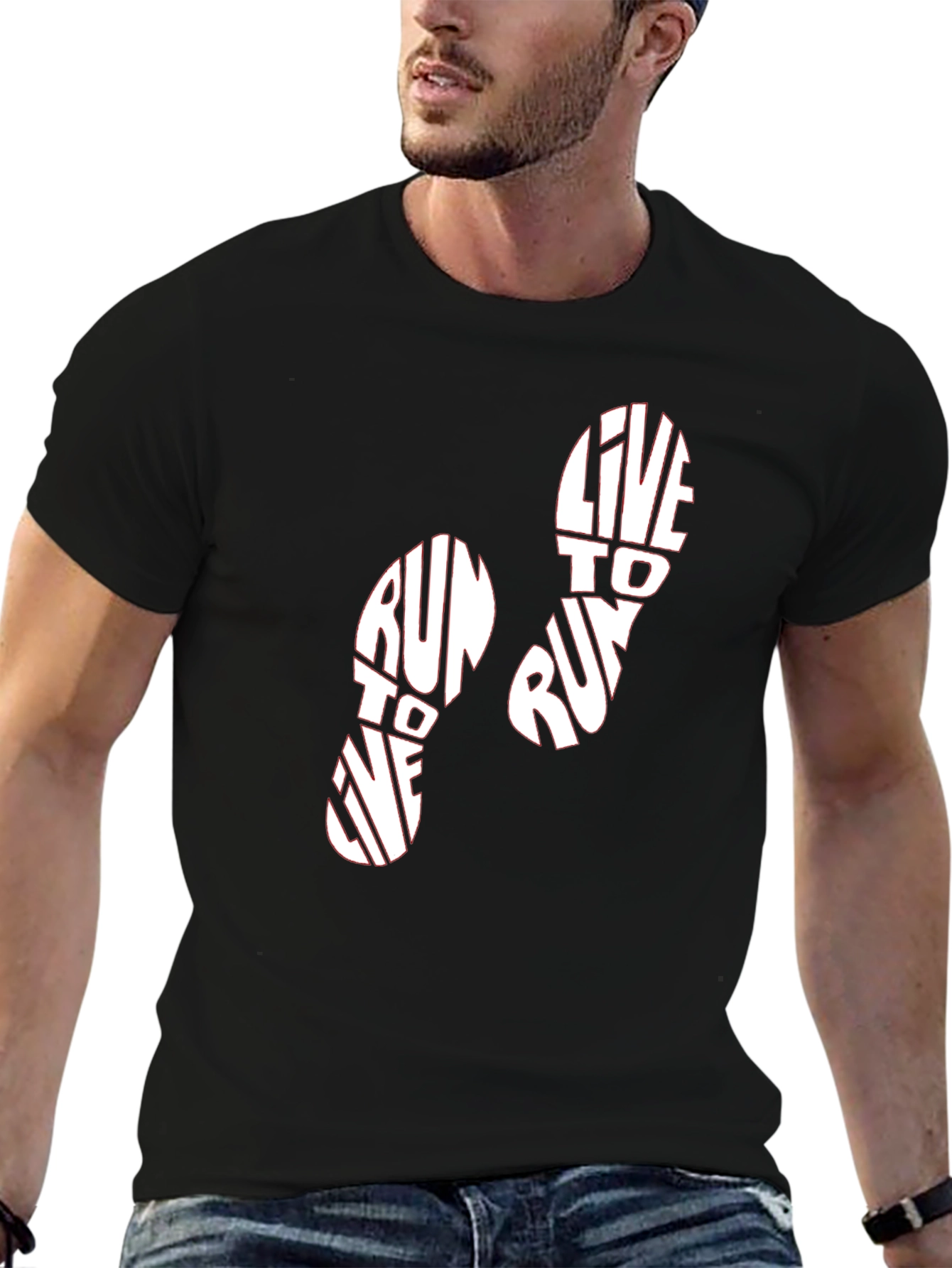 Run to Live Graphic Tee - Black