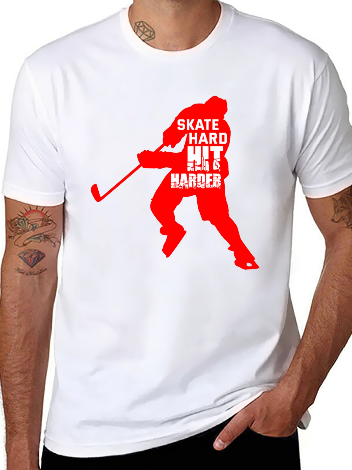 Hockey T-Shirt: Skate Hard Hit Harder!