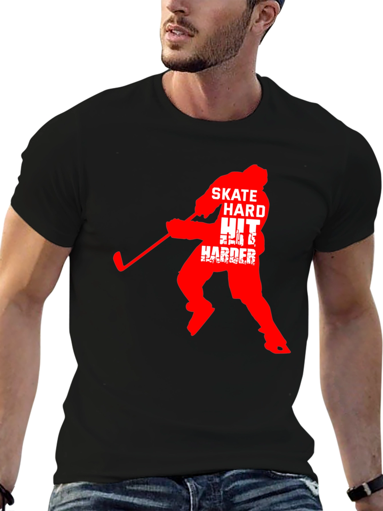 Hockey T-Shirt: Skate Hard Hit Harder!
